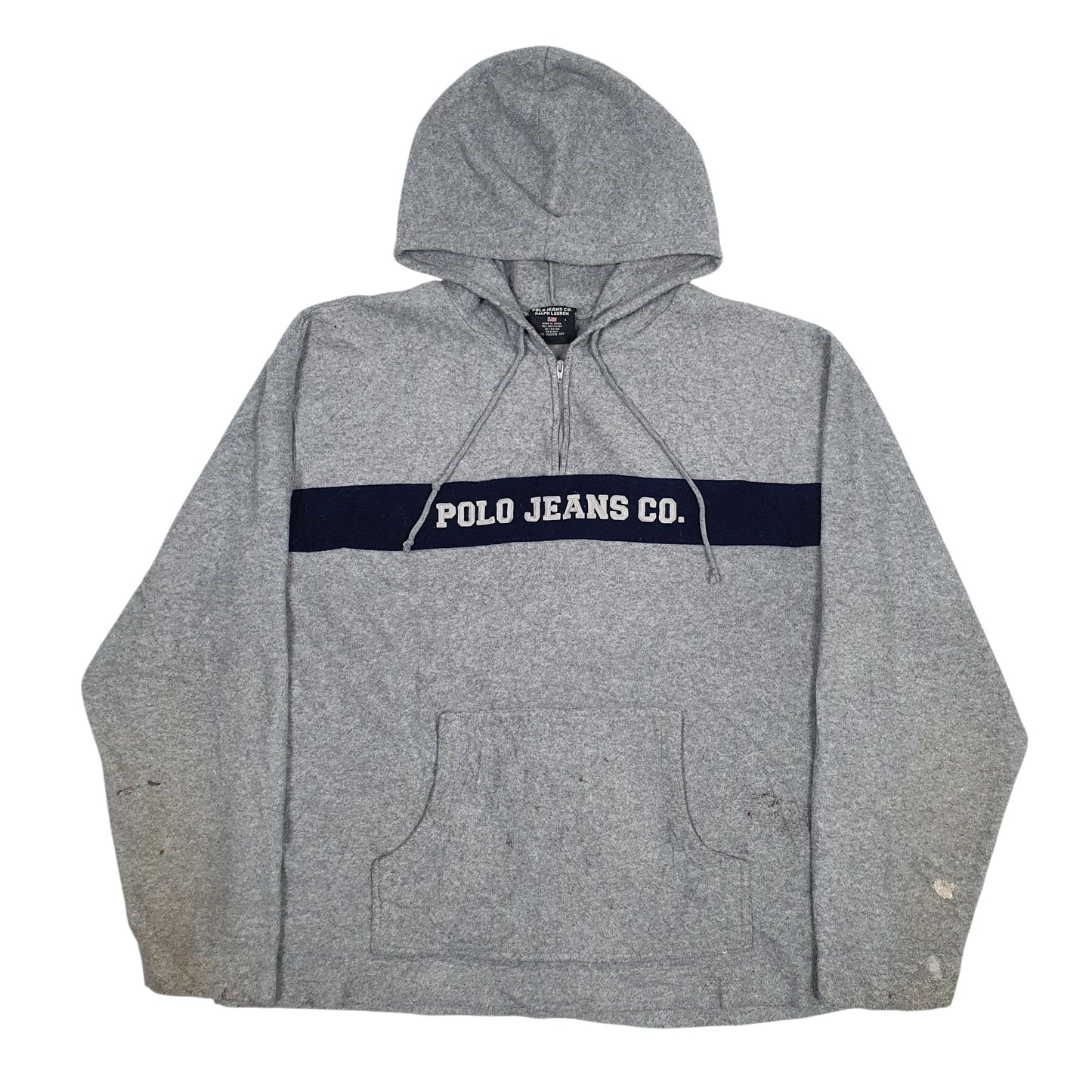 Mens Grey Ralph Lauren Polo Jeans Hoodie Jumper