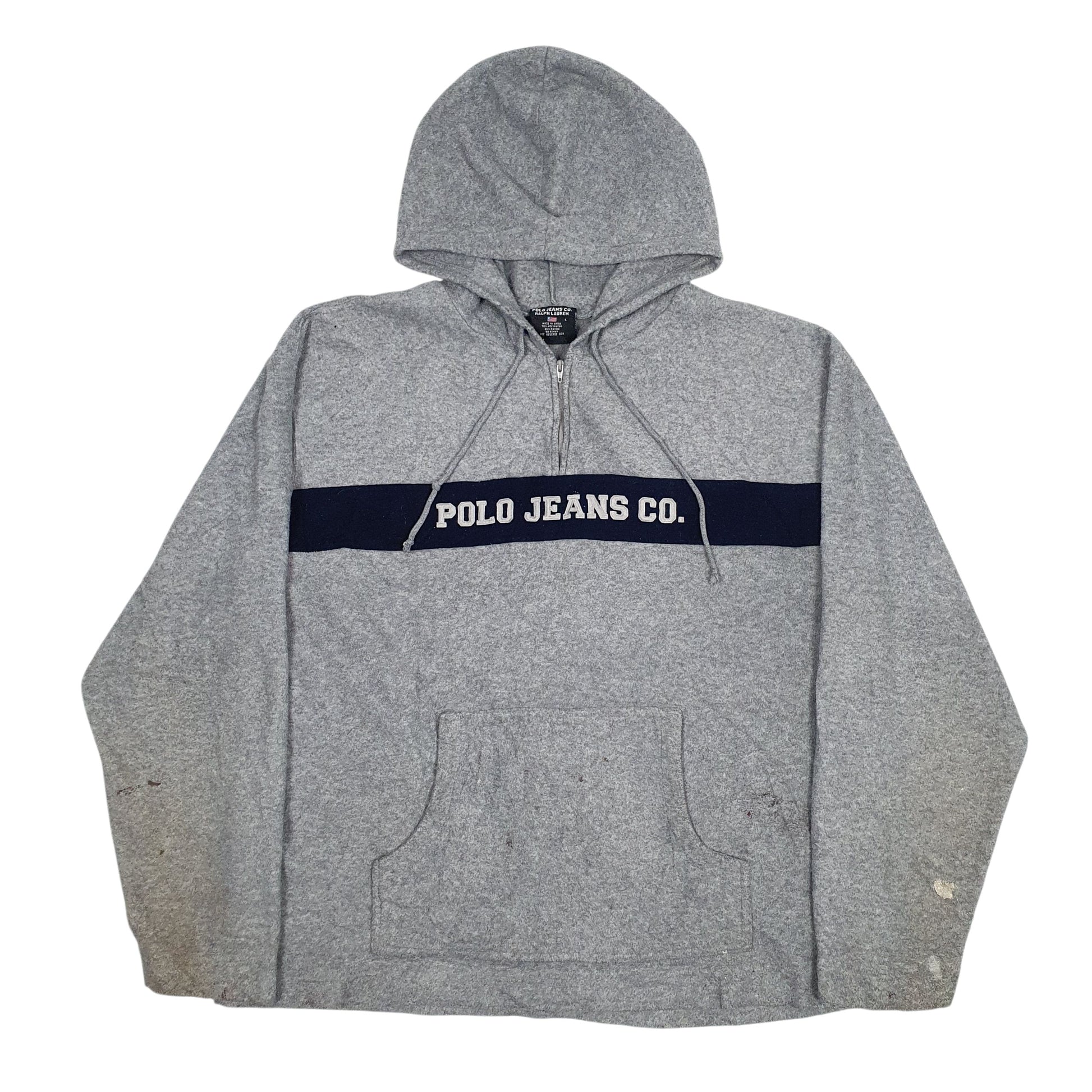 Mens Grey Ralph Lauren Polo Jeans Hoodie Jumper