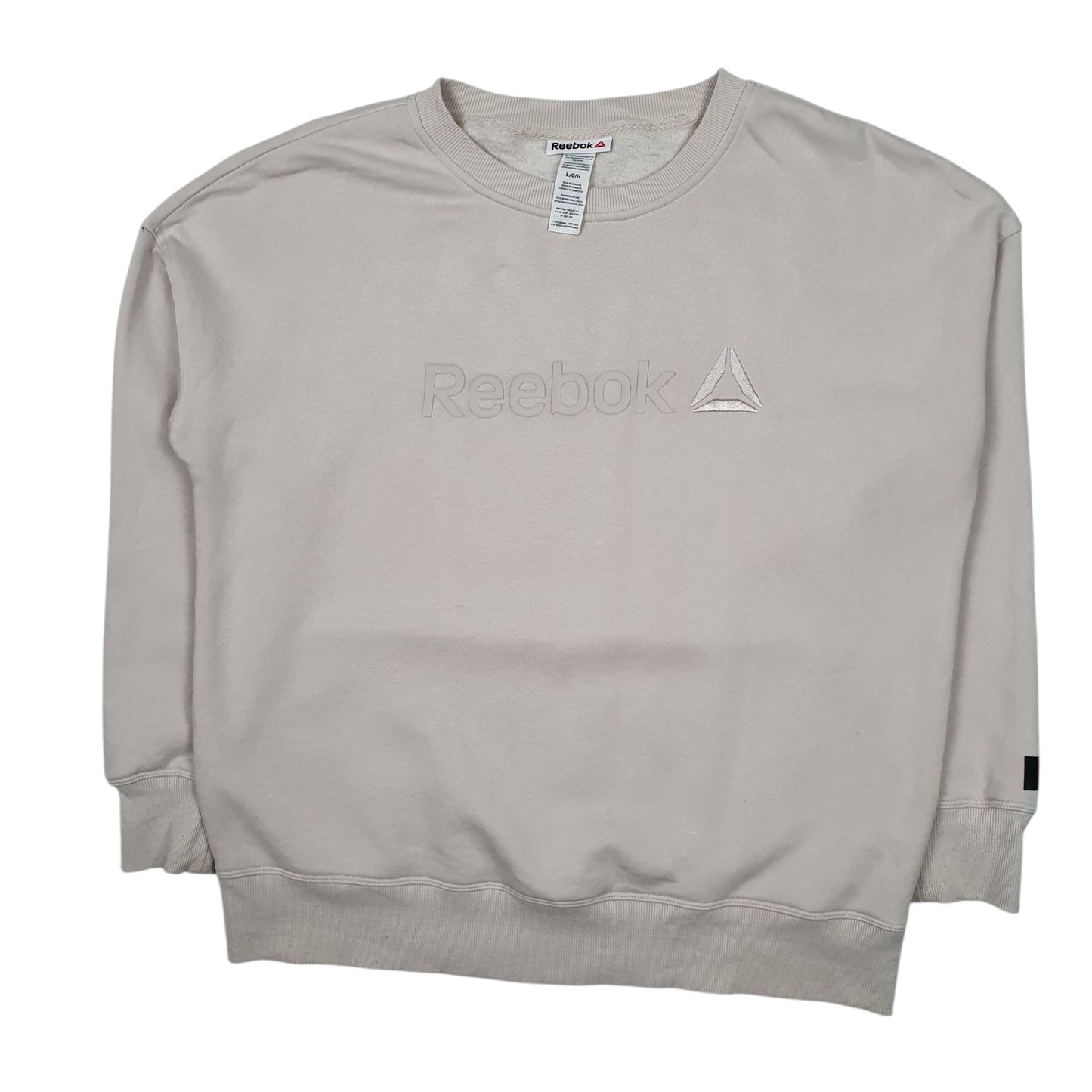 Mens Cream Reebok  Crewneck Jumper