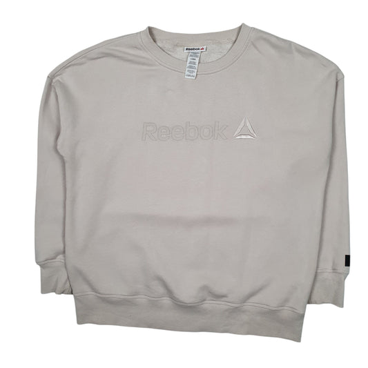 Mens Cream Reebok  Crewneck Jumper