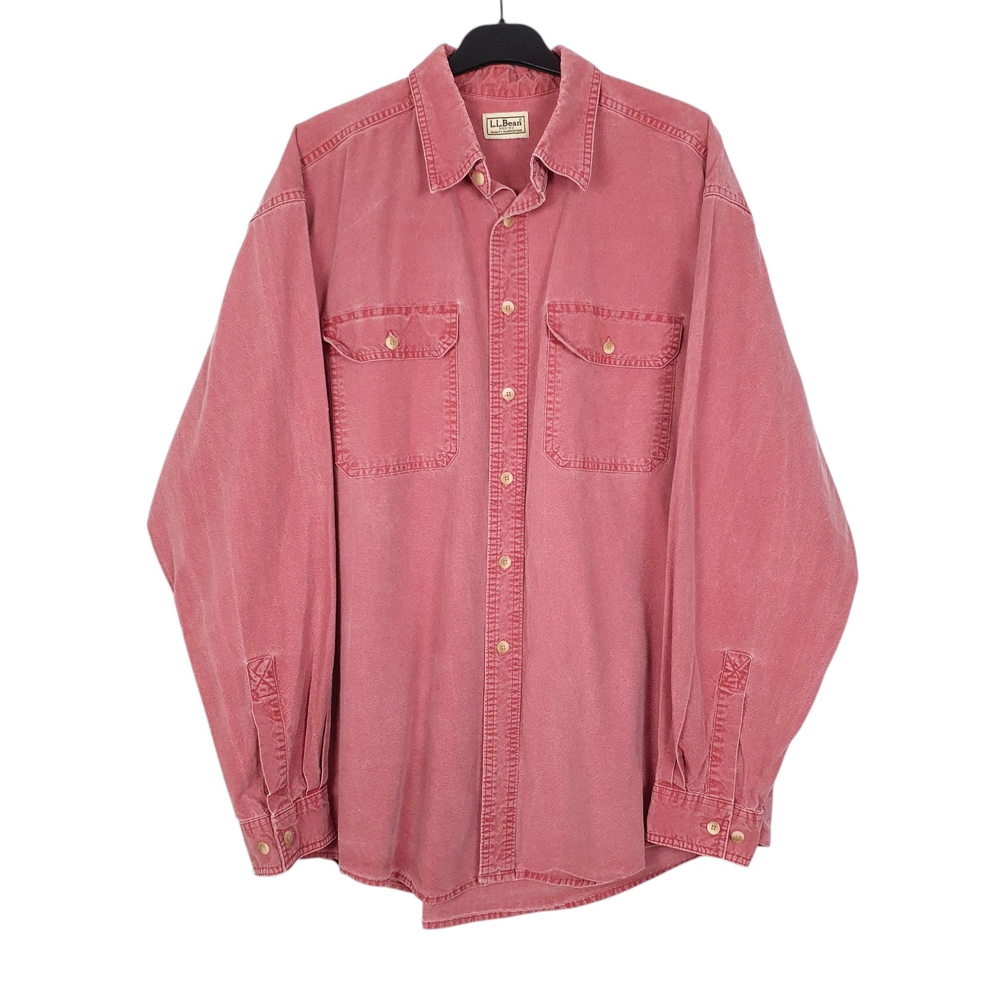 Mens Red L.L.Bean Vintage Long Sleeve Shirt
