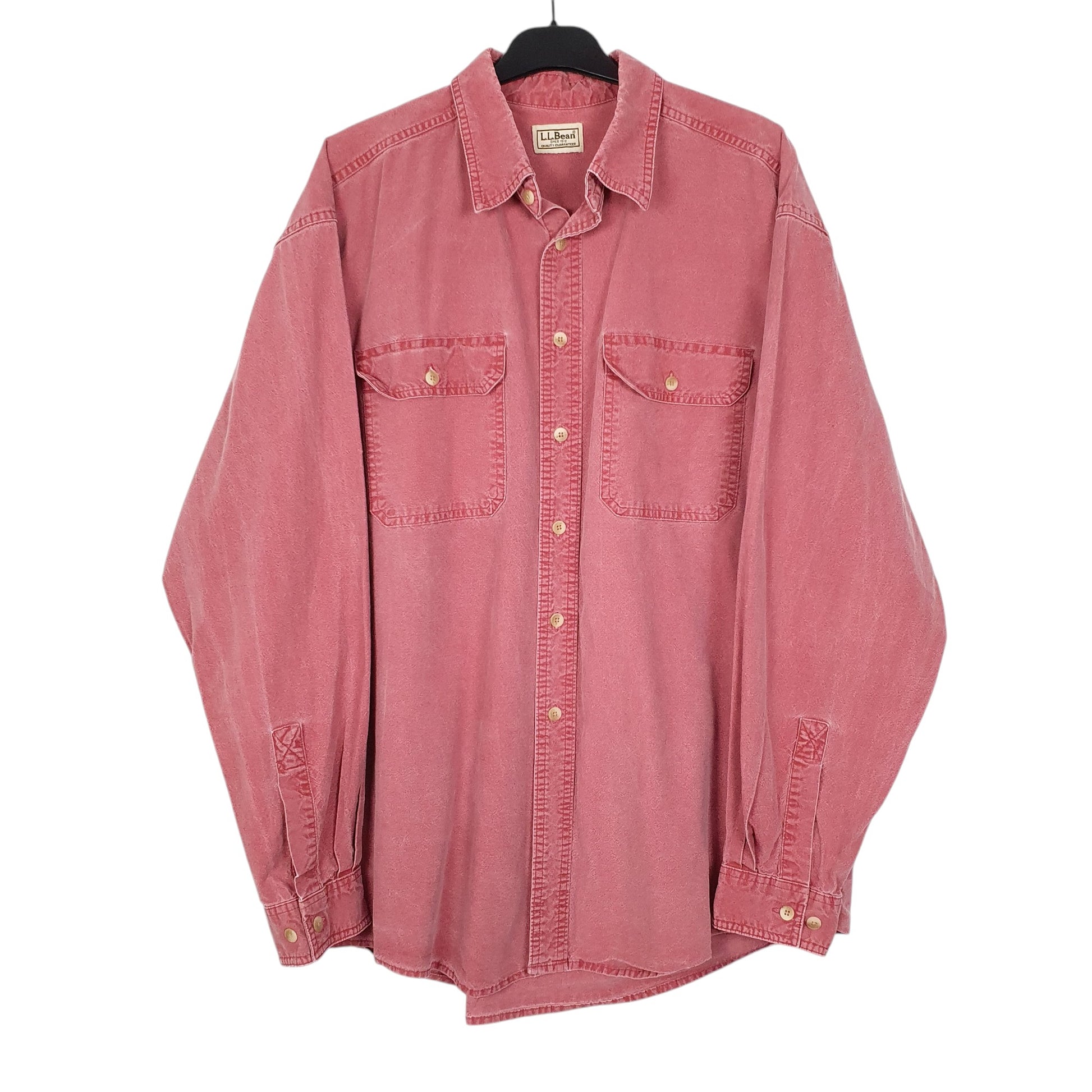 Mens Red L.L.Bean Vintage Long Sleeve Shirt