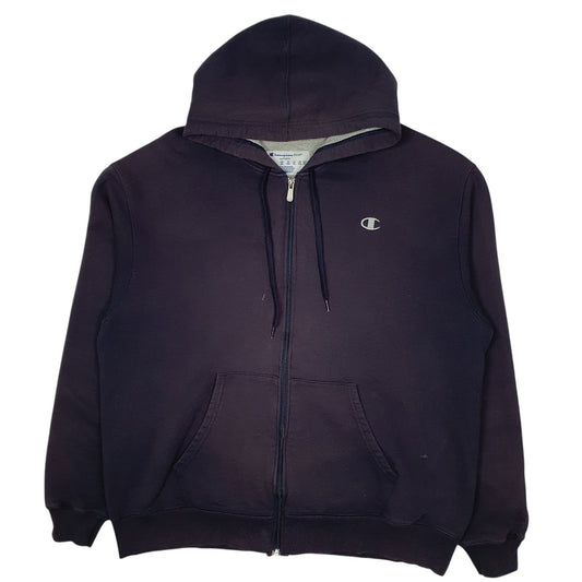 Mens Navy Champion Hoodie Full Zip Jumper