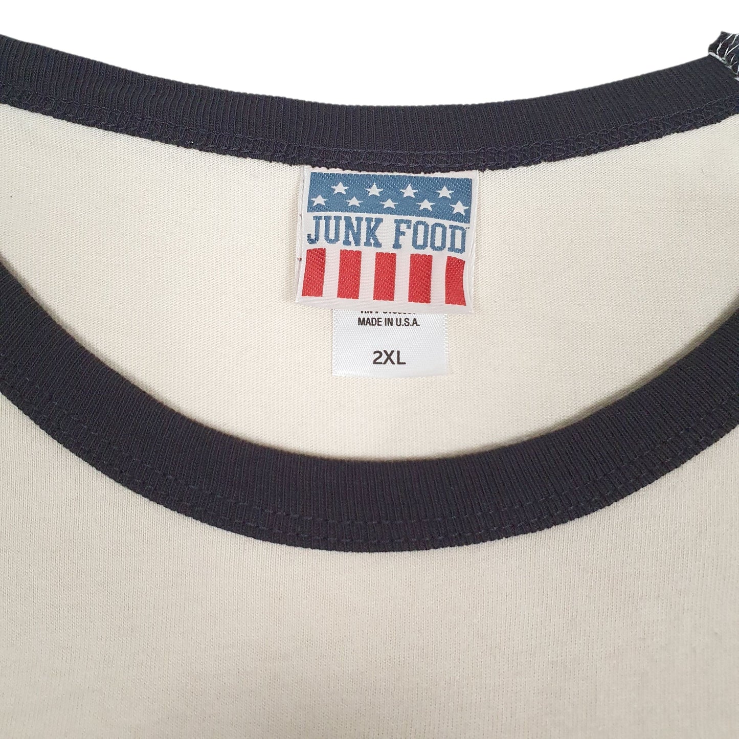 Mens Cream Junk Food Sanfransico 49ers Retro Made In USA  T Shirt