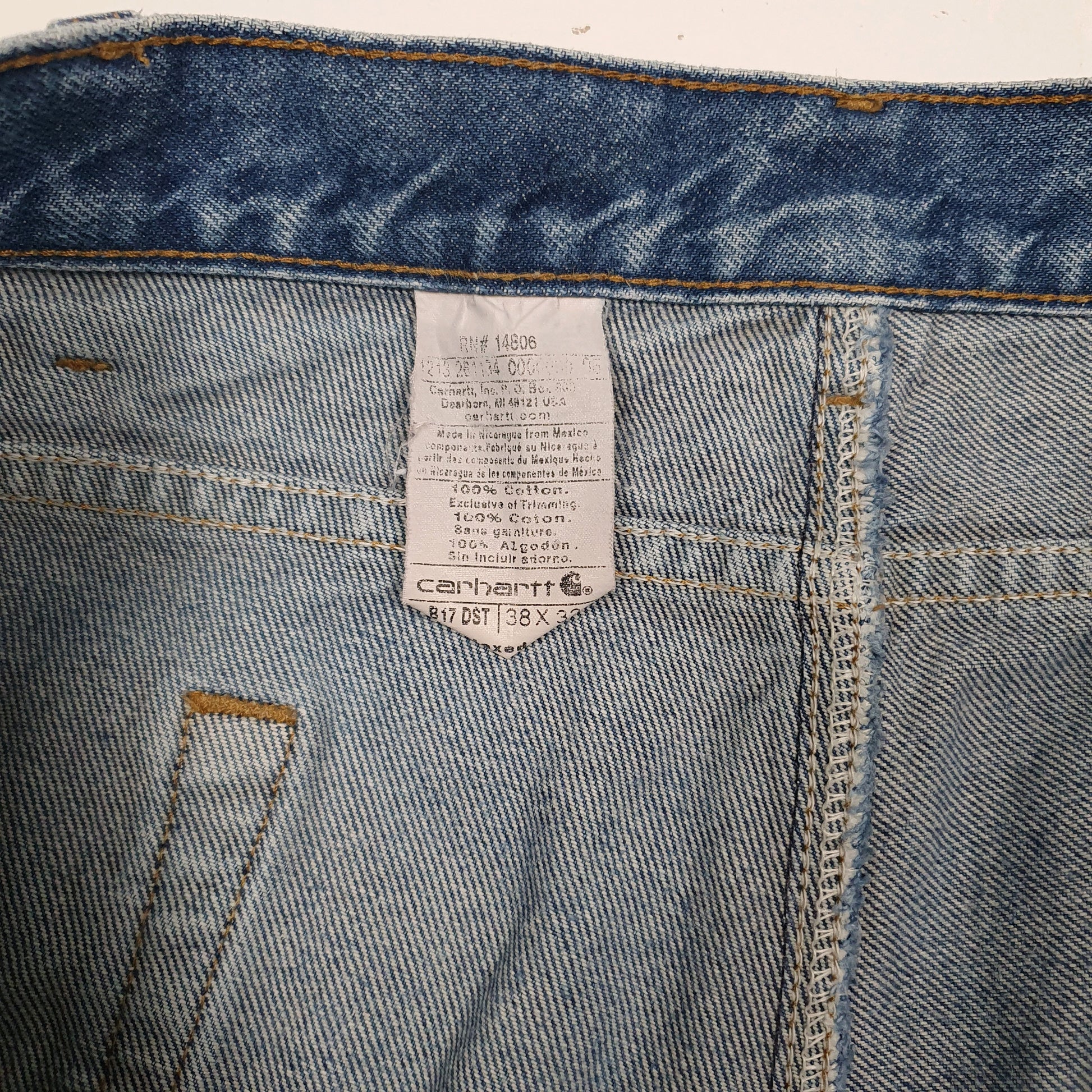 Mens Blue Carhartt   Shorts