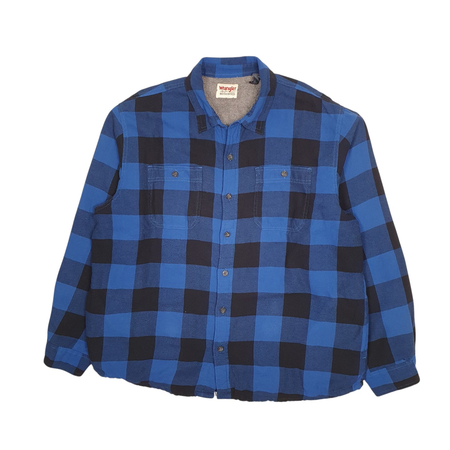 Mens Blue Wrangler Sherpa Lined  Coat