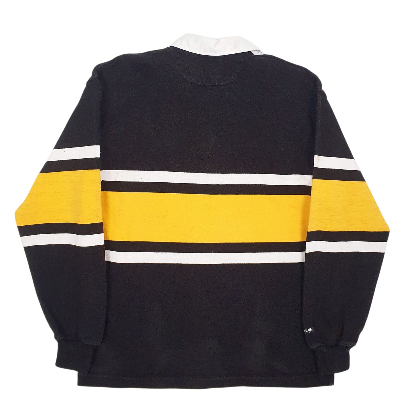 Mens Black Barbarian Rugby Hoodie Polo Shirt