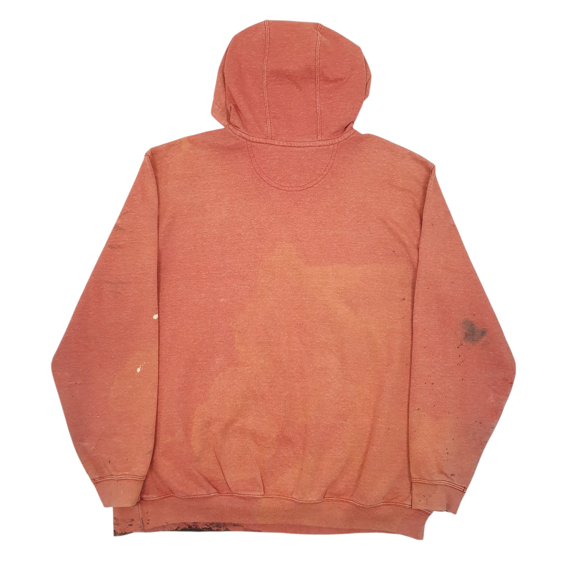 Mens Orange Carhartt Spellout Hoodie Jumper