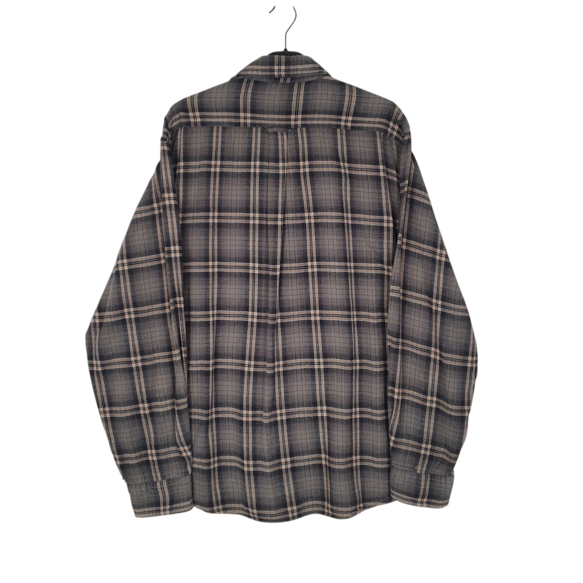 Mens Grey Woolrich Thick Flannel  Shirt