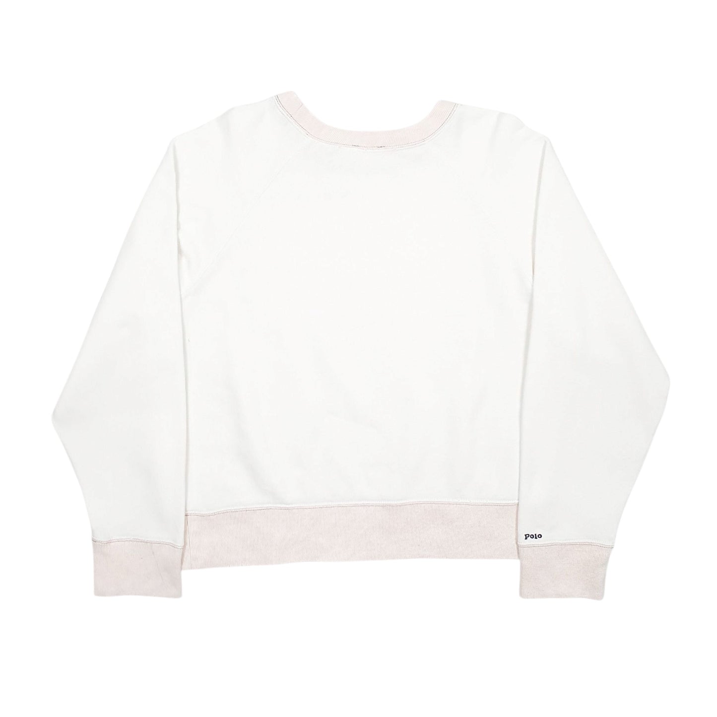 Womens White Polo Ralph Lauren Polo Bear Crewneck Jumper