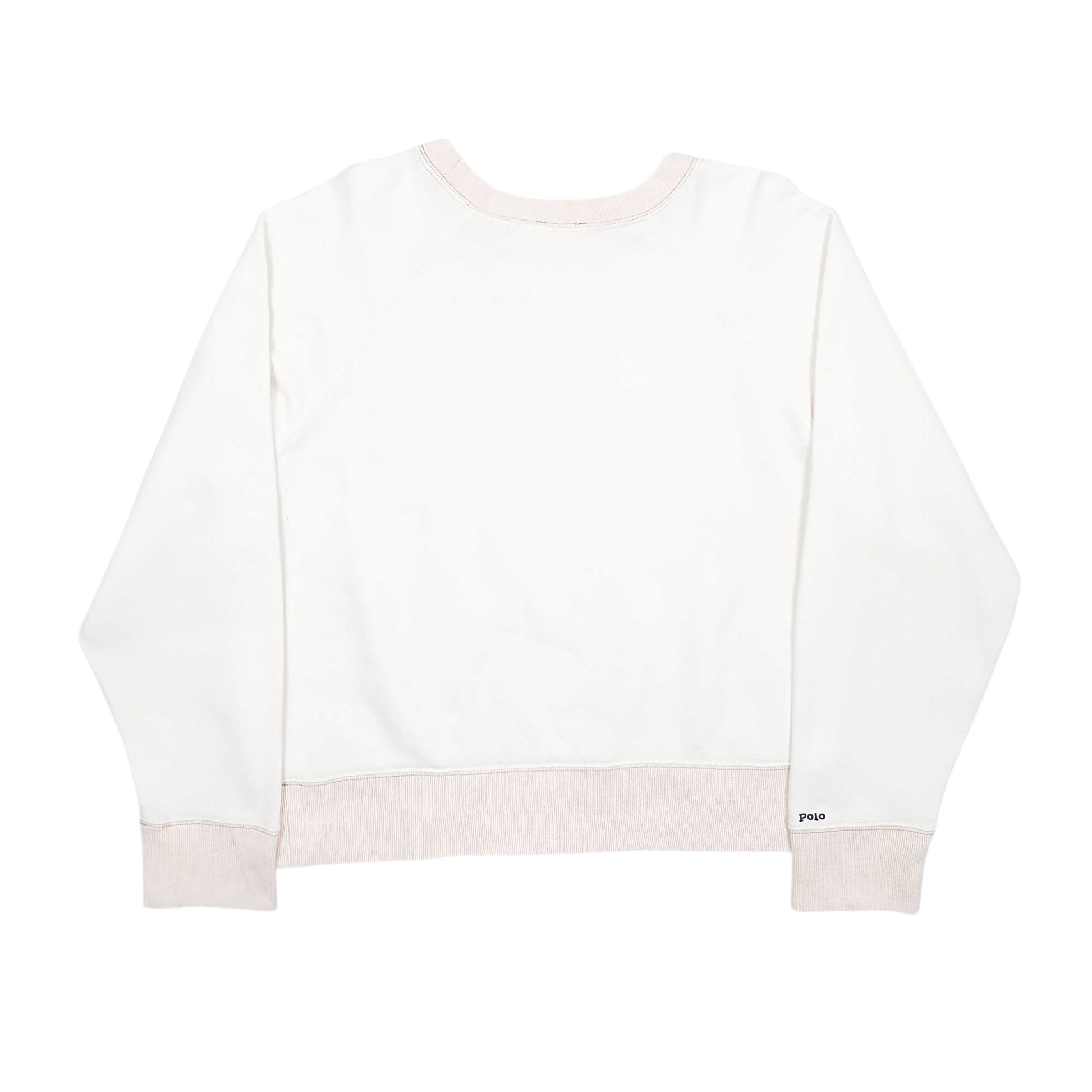 Womens White Polo Ralph Lauren Polo Bear Crewneck Jumper