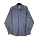 Mens Blue Woolrich Thick Chamois Long Sleeve Shirt
