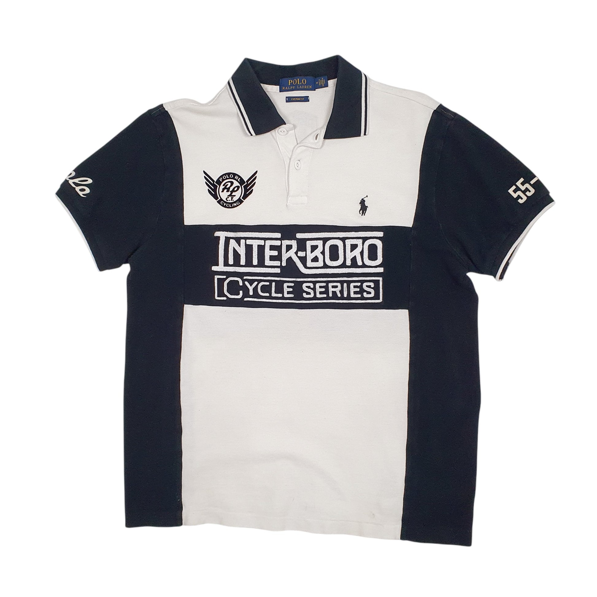 Mens White Polo Ralph Lauren New York Interboro Cycle Series Short Sleeve Polo Shirt