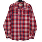 Mens Red L.L.Bean Flannel Plaid Long Sleeve Shirt