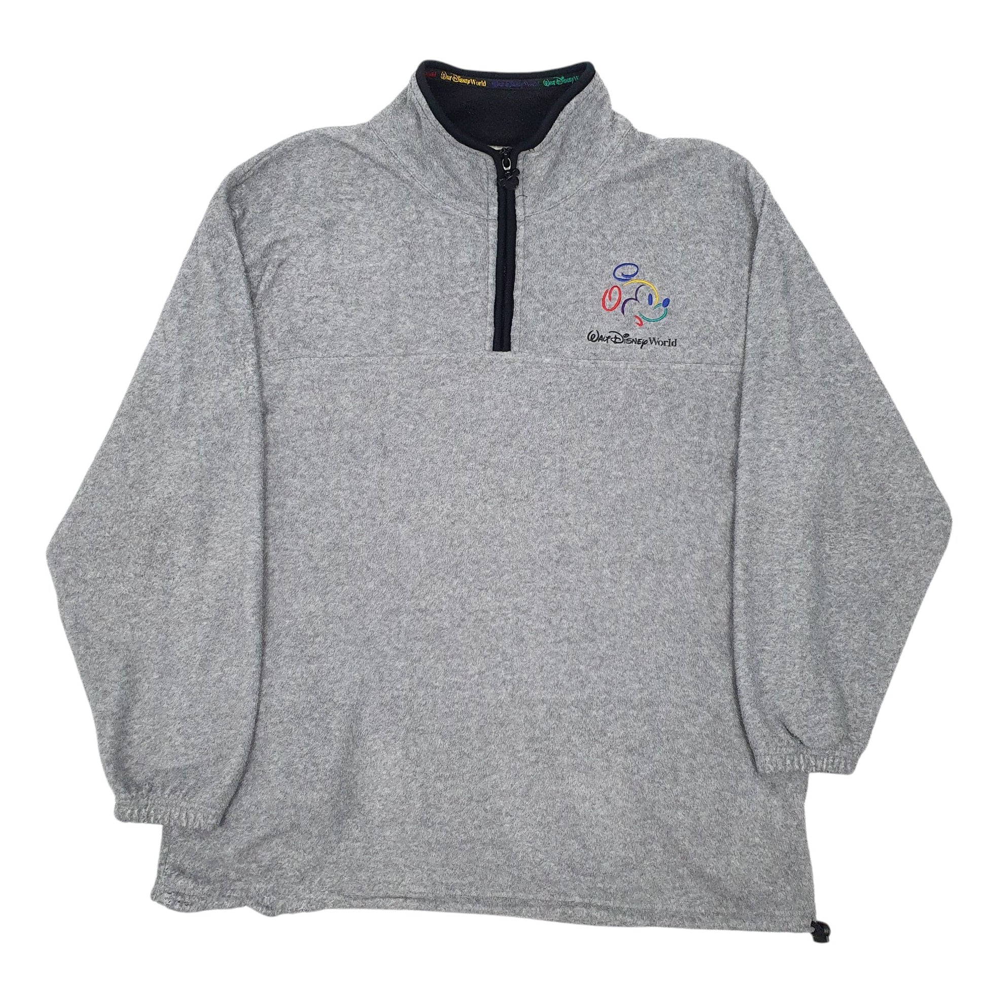 Mens Grey Disney  Quarter Zip Jumper