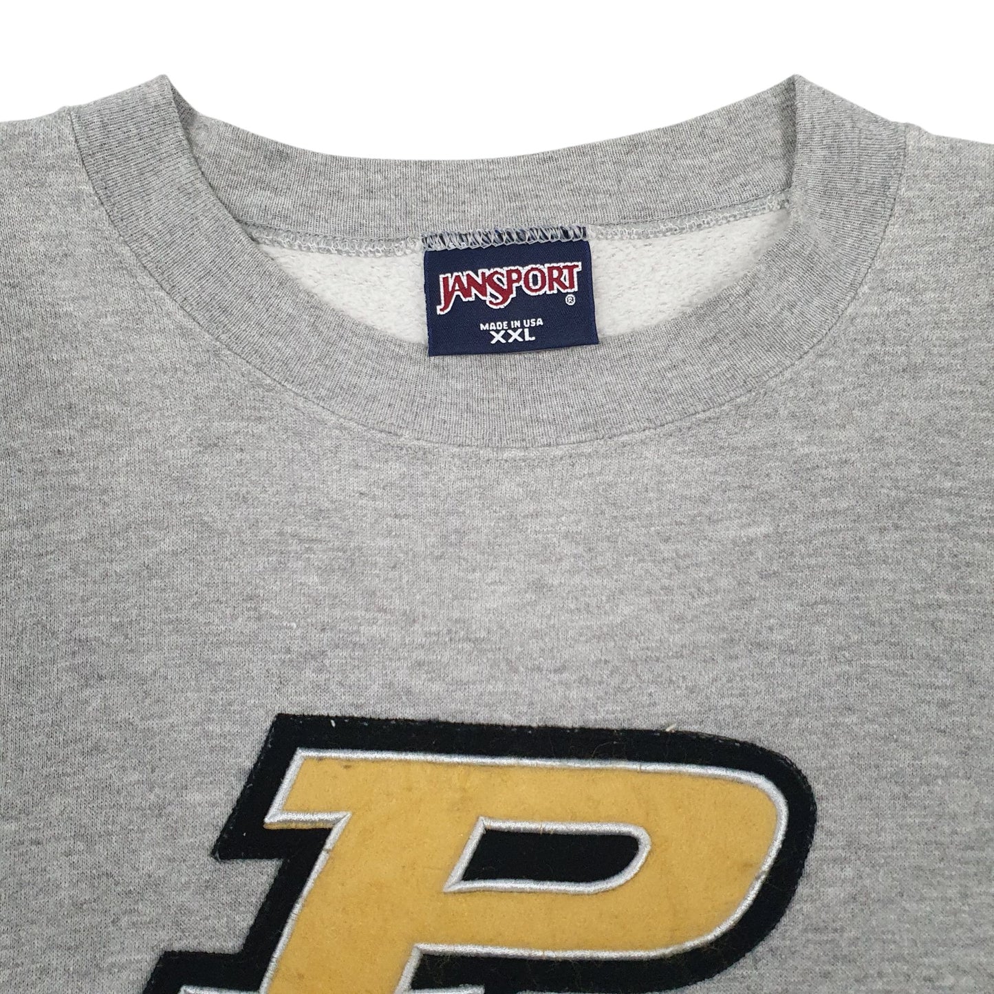 Mens Grey Jan Sport Purdue Made In USA Crewneck Jumper
