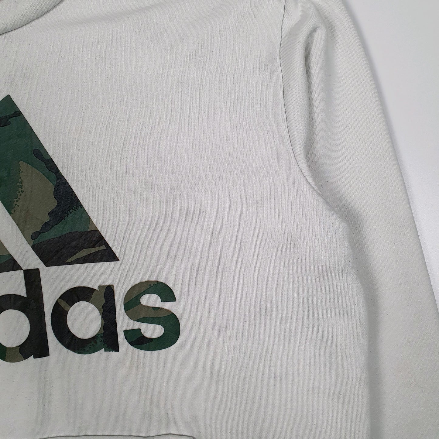 Mens White Adidas  Hoodie Jumper