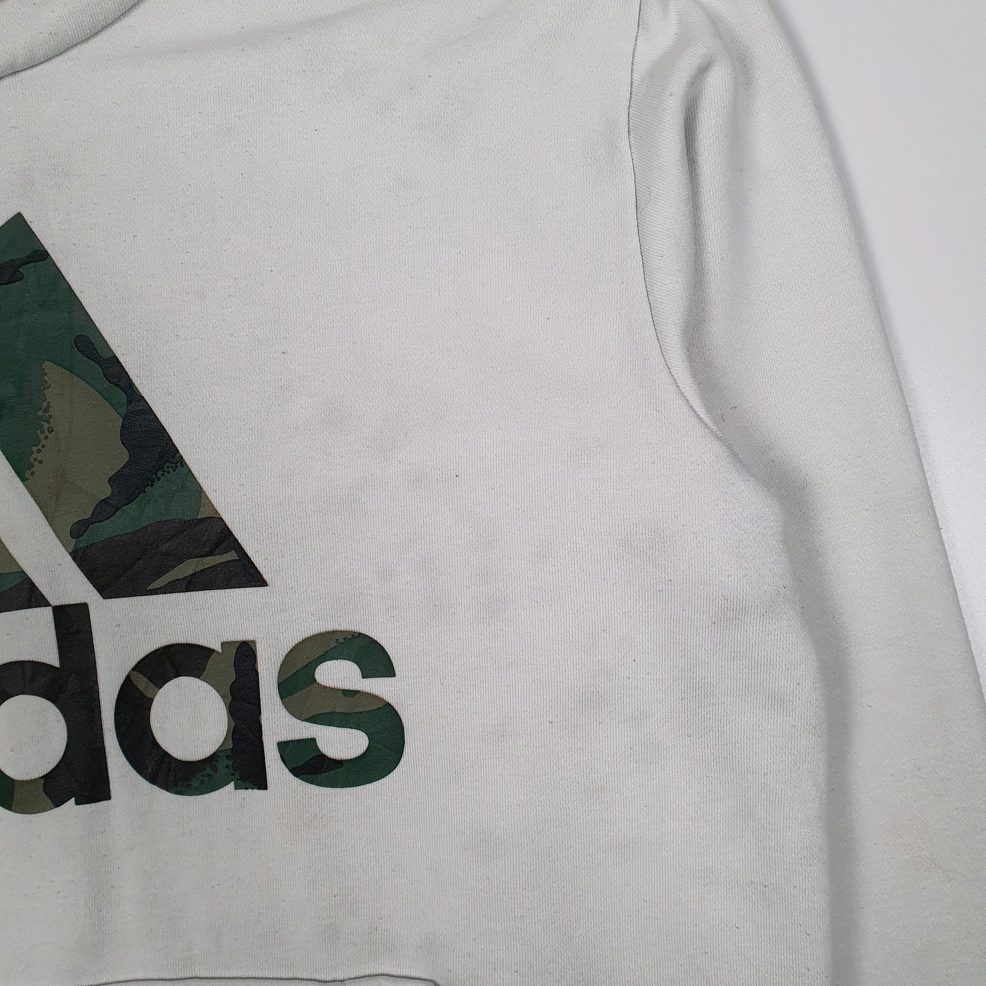 Mens White Adidas  Hoodie Jumper