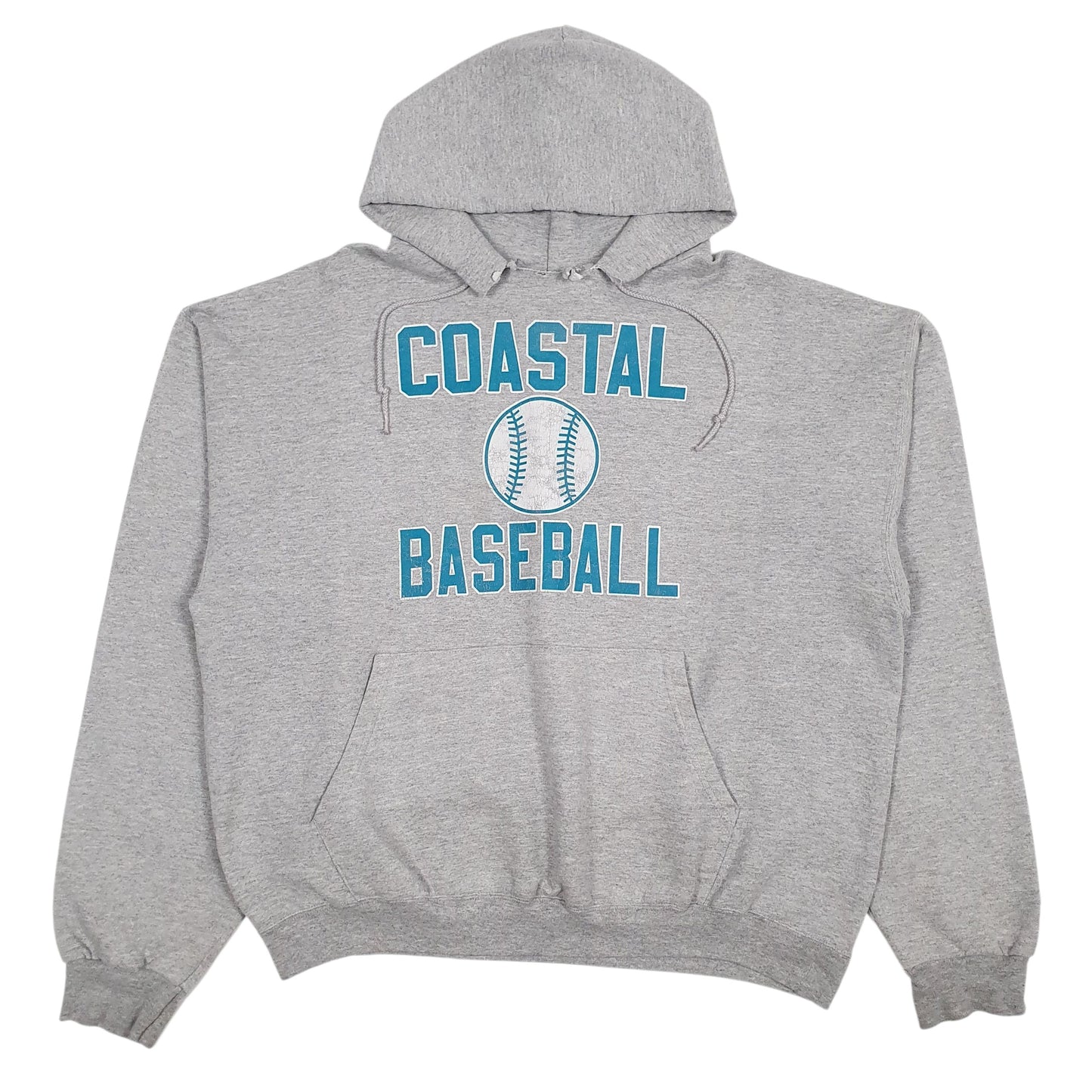 Mens Grey Champion Coastal Baseball Hoodie Jumper