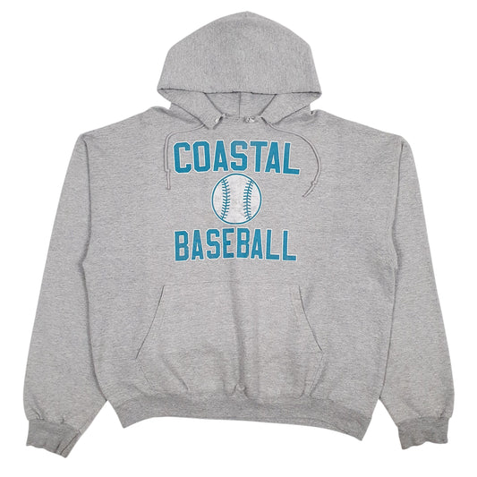 Mens Grey Champion Coastal Baseball Hoodie Jumper