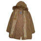 Womens Beige Levis Fur Lined Hooded  Coat