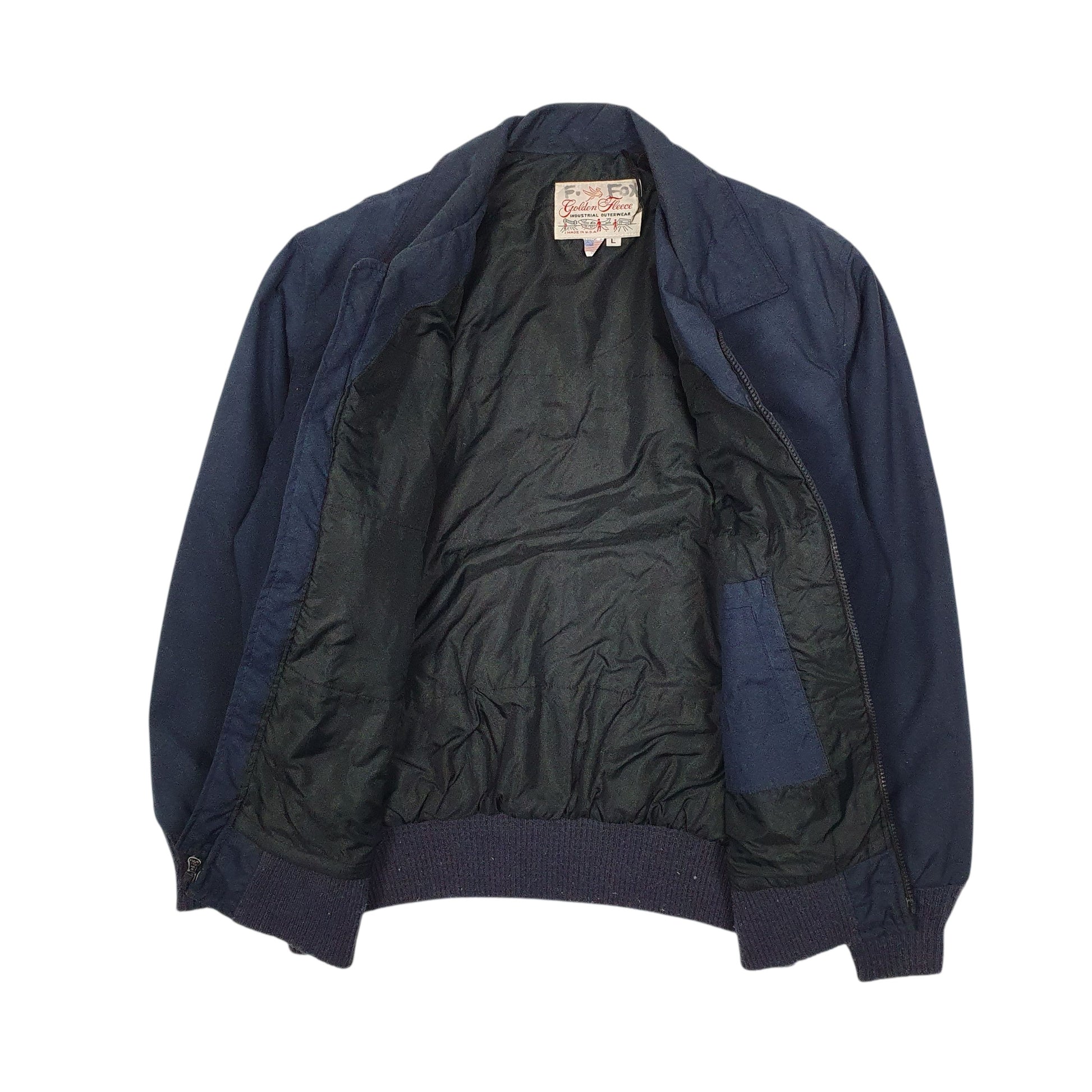 Mens Navy Golden Fleece Vintage 80s Workwear Delta Airlines  Coat