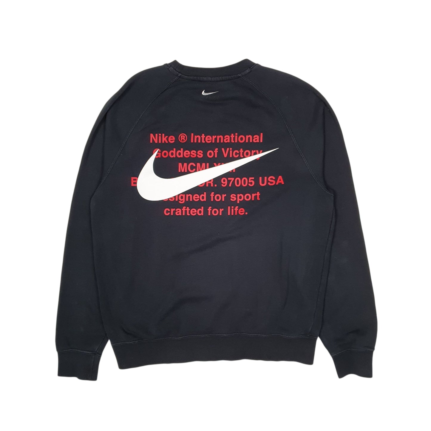 Mens Black Nike Goddess Of Victory Crewneck Jumper