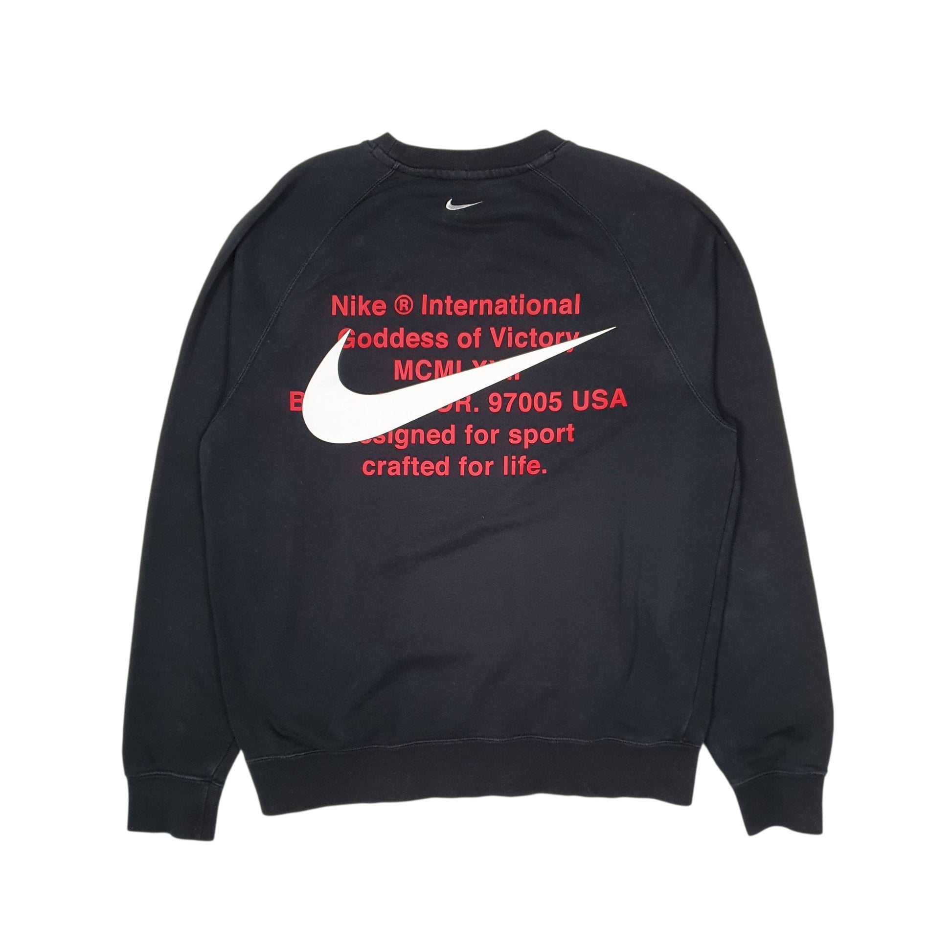 Mens Black Nike Goddess Of Victory Crewneck Jumper