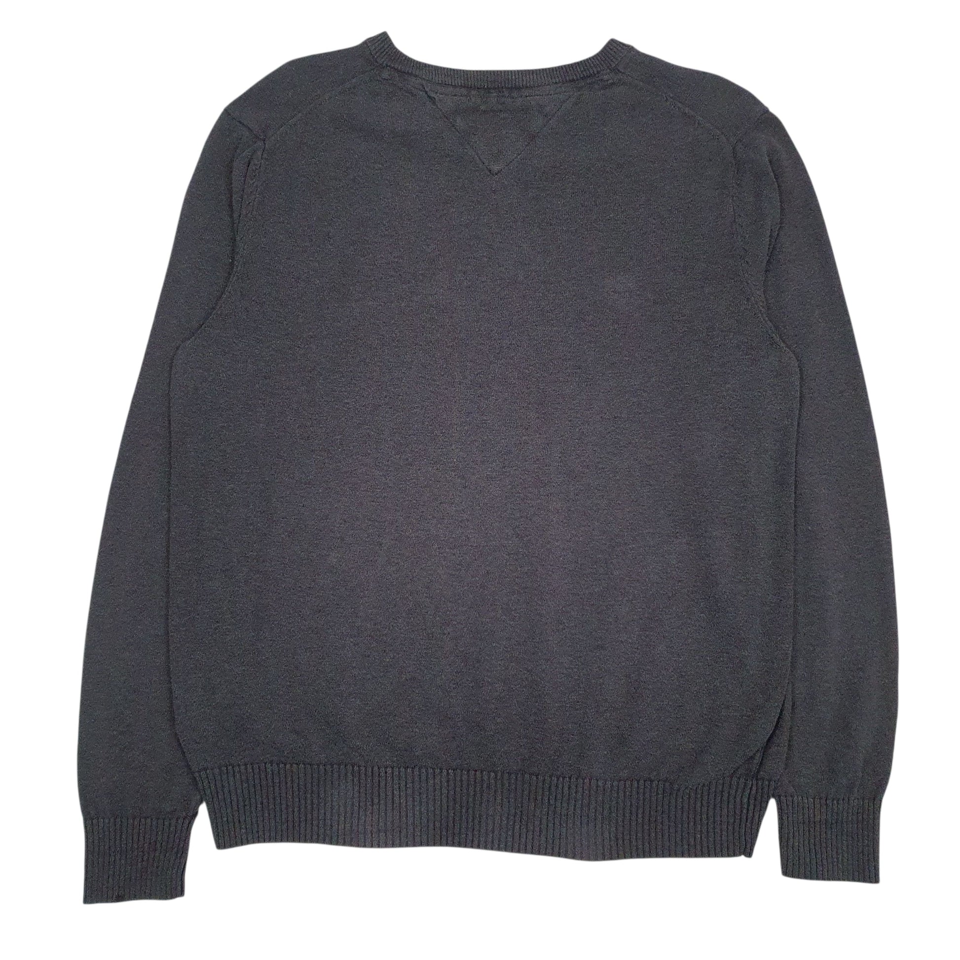 Mens Grey Tommy Hilfiger  V Neck Jumper