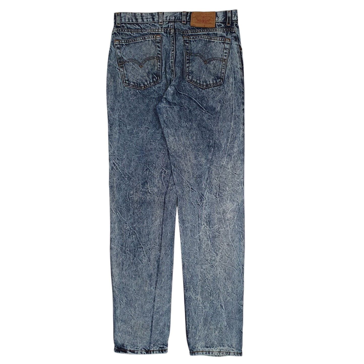 Mens Blue Levis Acid Wash Vintage 00s Tapered  Jeans