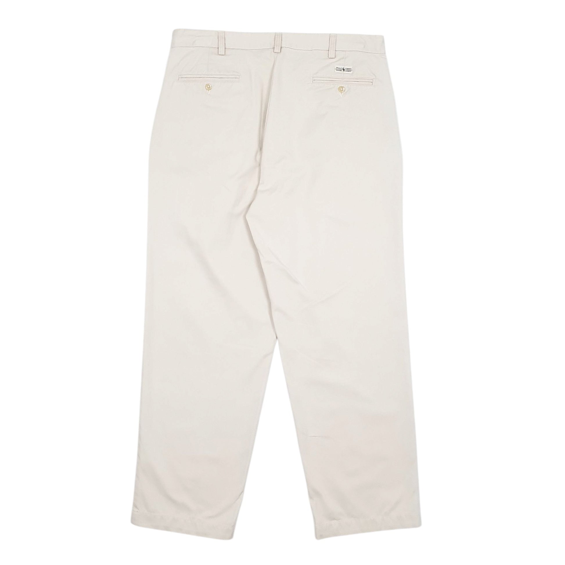 Mens Beige Polo Ralph Lauren Pleated Andrew Pant  Trousers