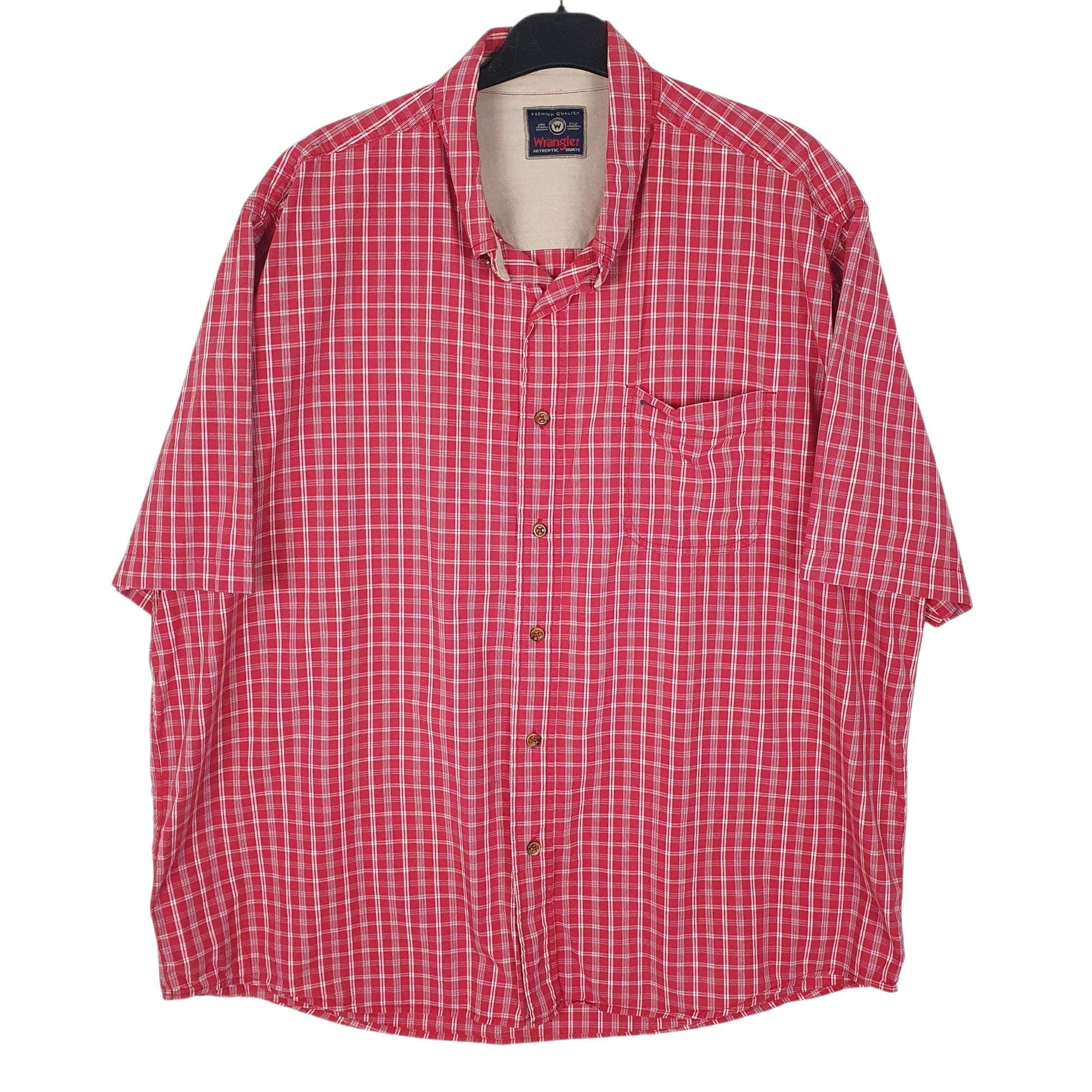 Mens Red Wrangler  Short Sleeve Shirt
