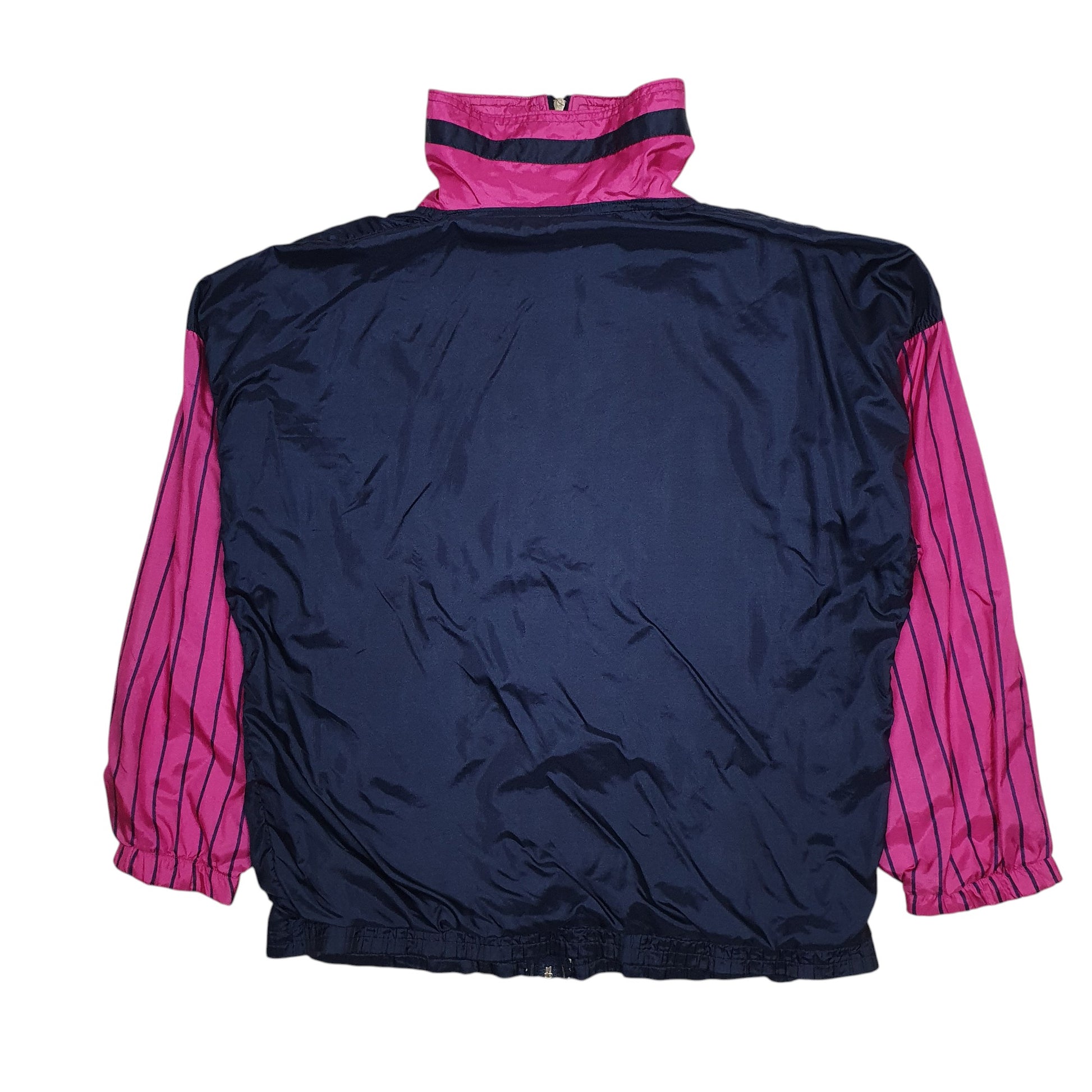 Womens Navy Leopard Funky Festival Track  Coat