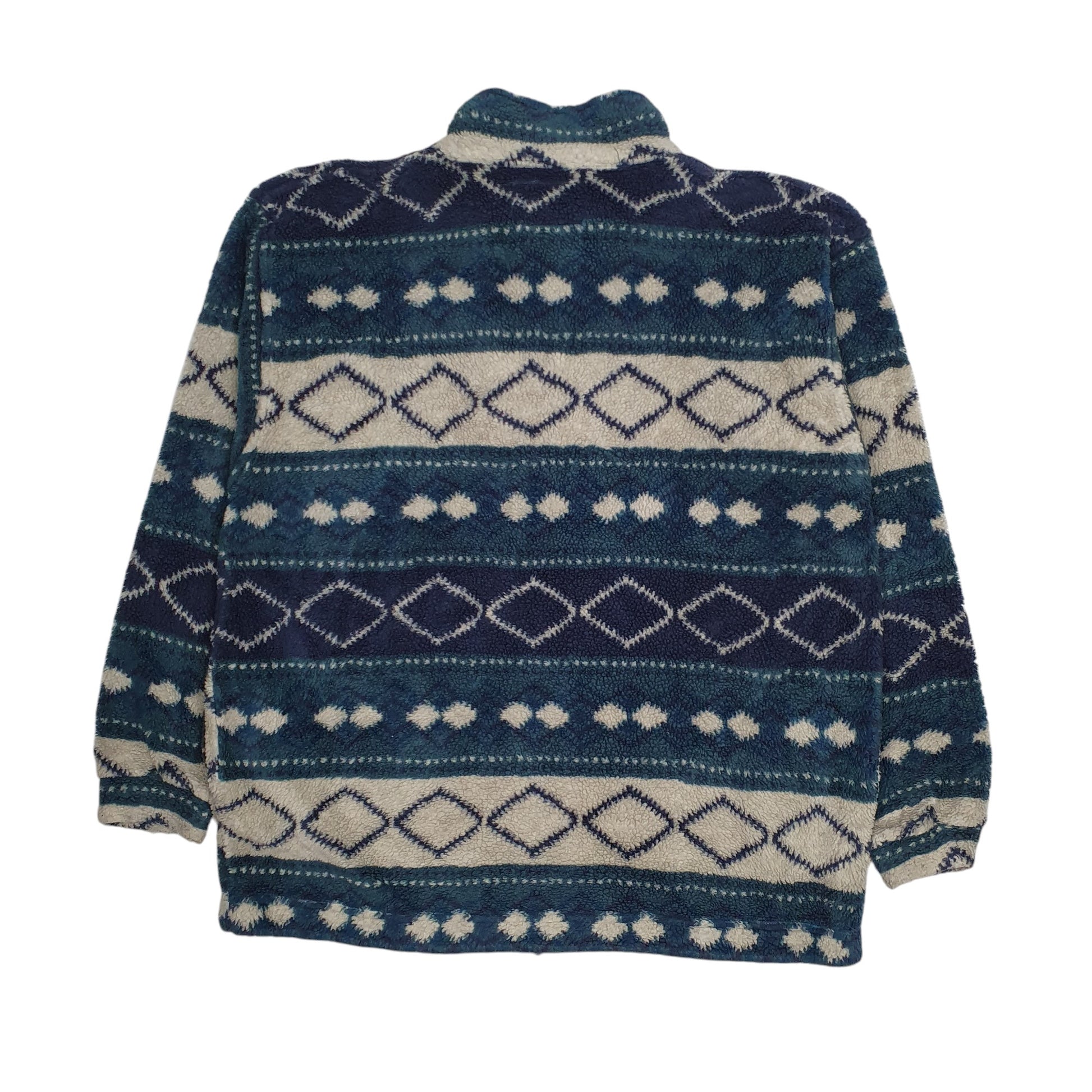 SUNSET Full Zip Vintage 00s Funky Fleece Jumper Mens XL