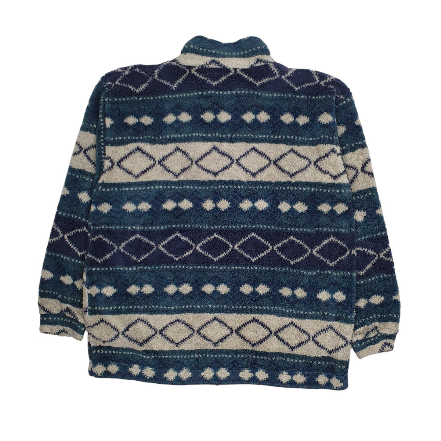 Mens Blue Sunset Vintage 00s Funky Full Zip Jumper