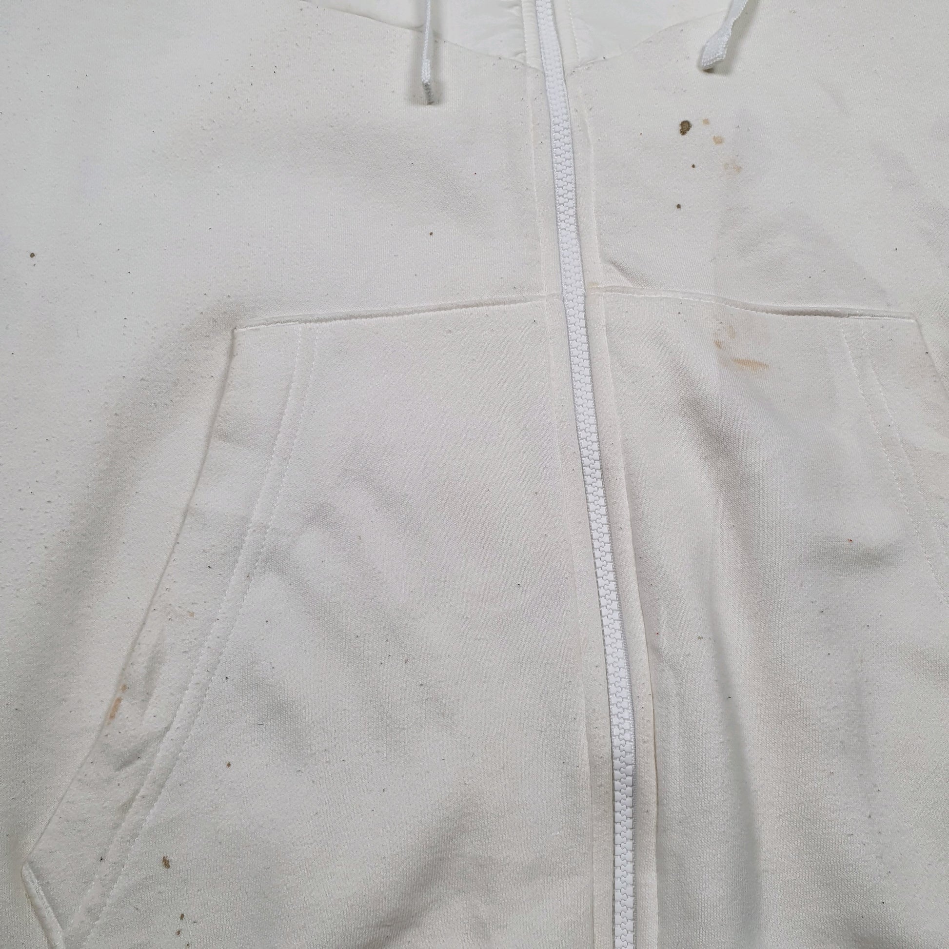 Mens White Nike Hoodie Full Zip Jumper