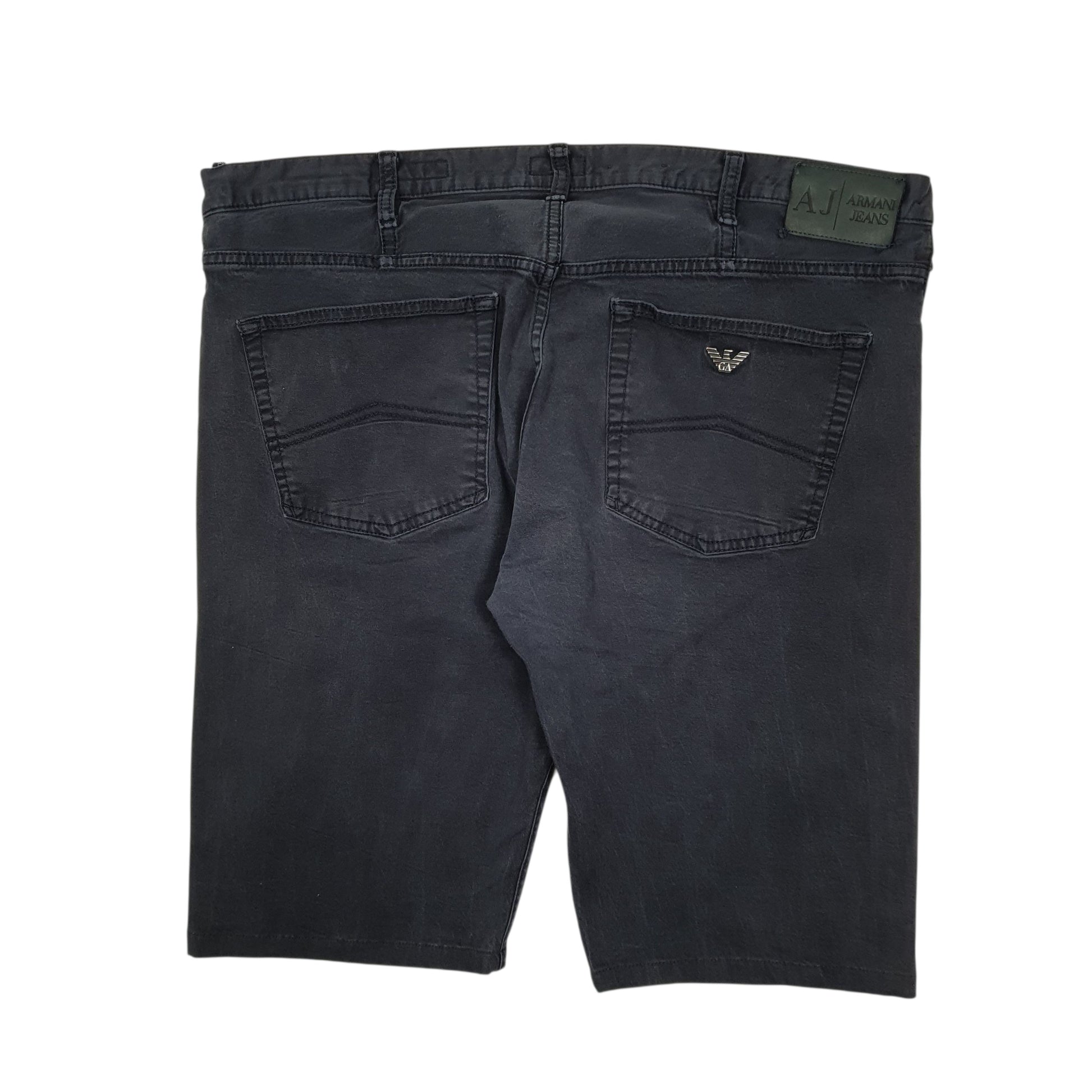Mens Navy Armani Jeans   Shorts