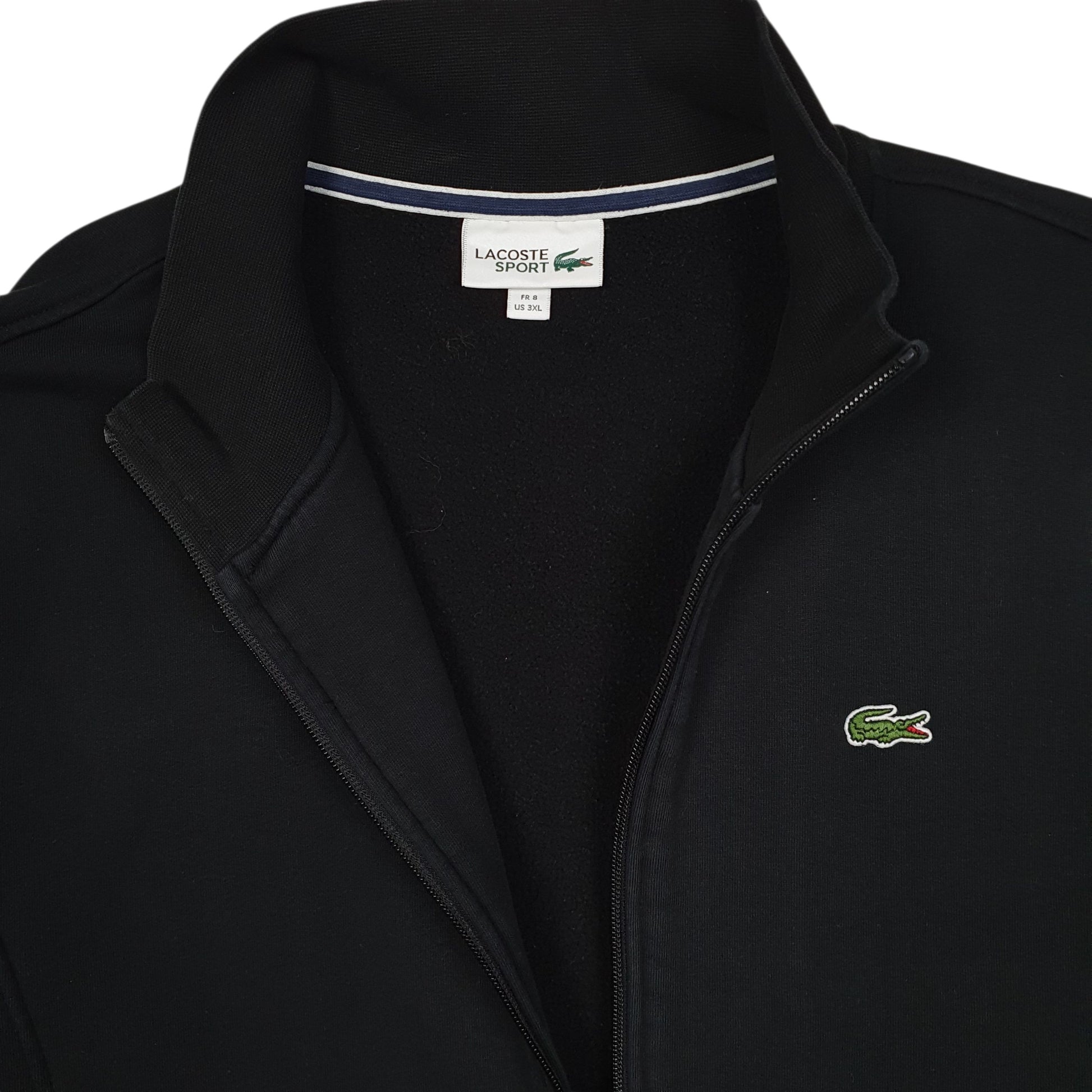 Mens Black Lacoste  Full Zip Jumper
