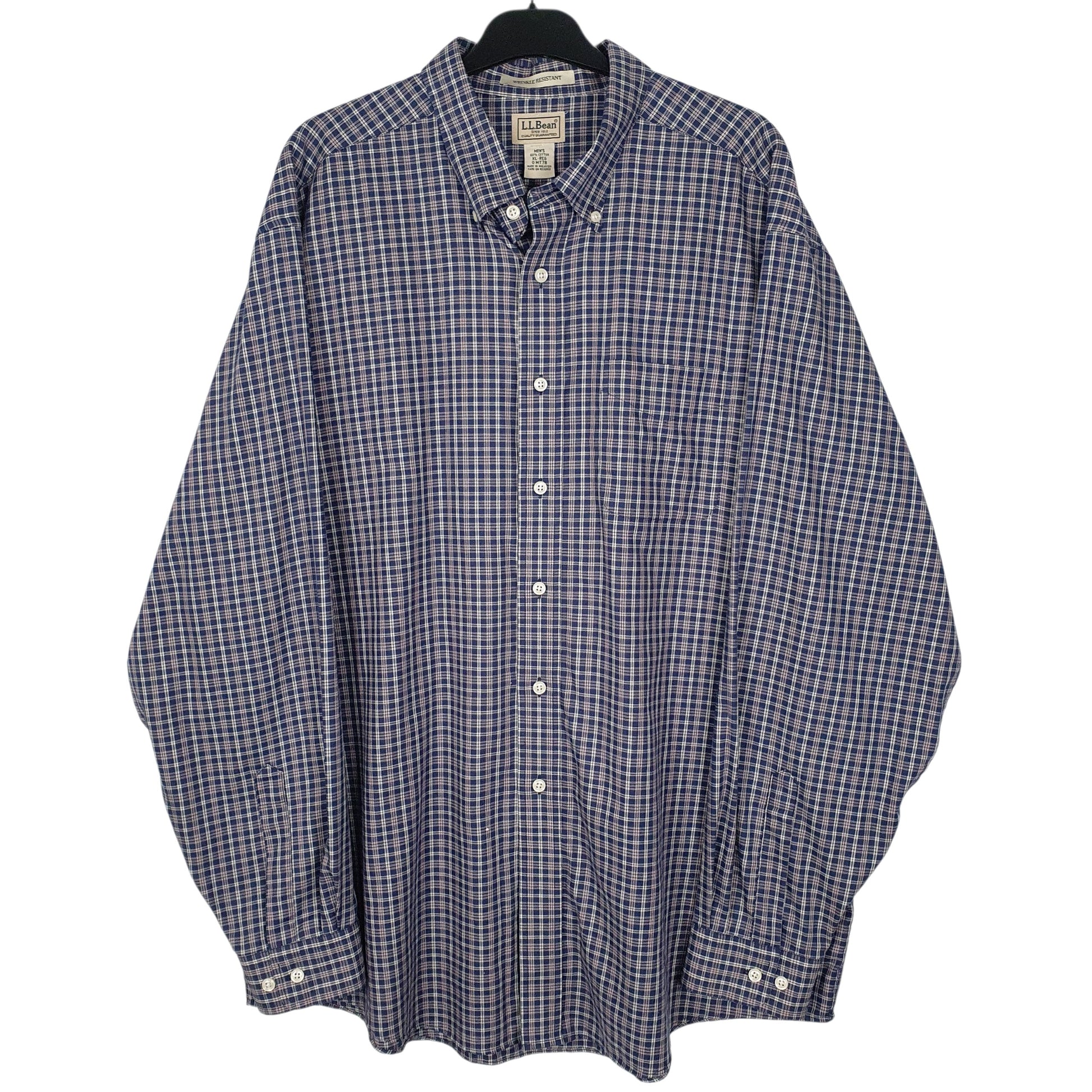 Mens Navy L.L.Bean  Long Sleeve Shirt