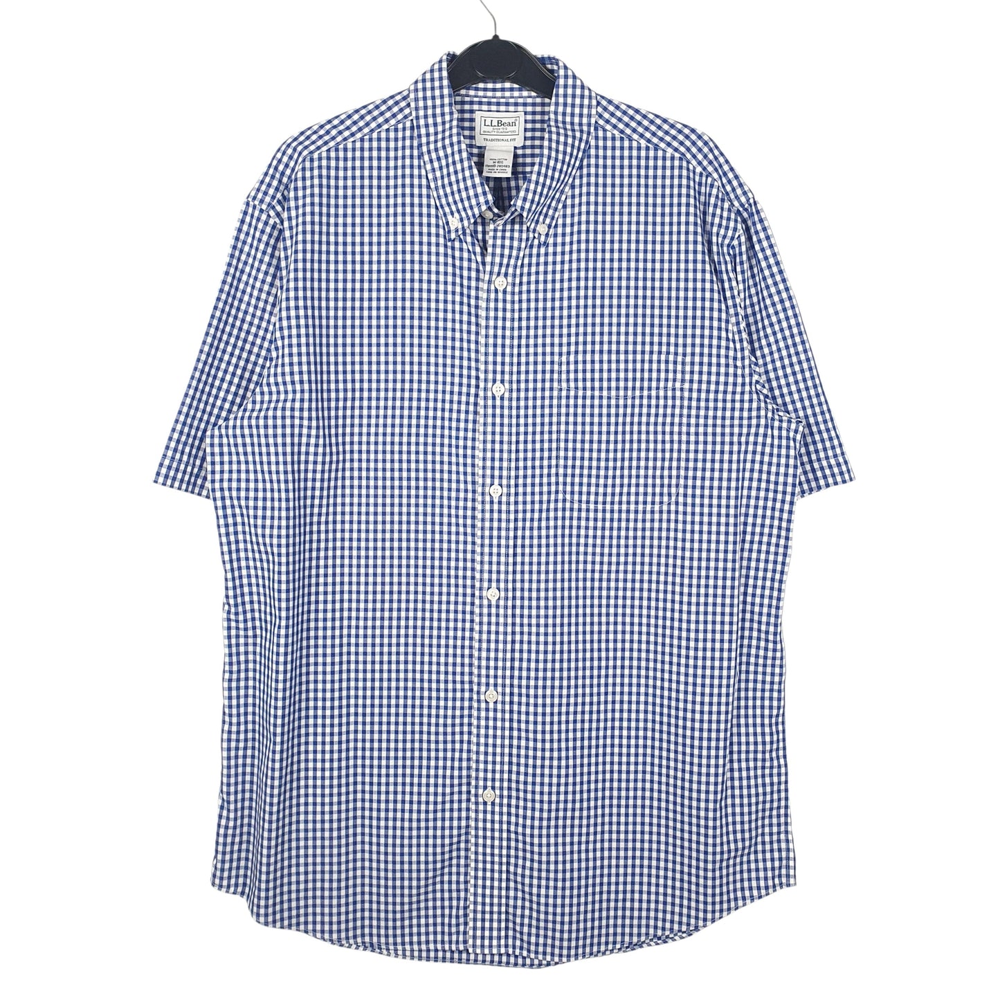 Mens Blue L.L.Bean  Short Sleeve Shirt