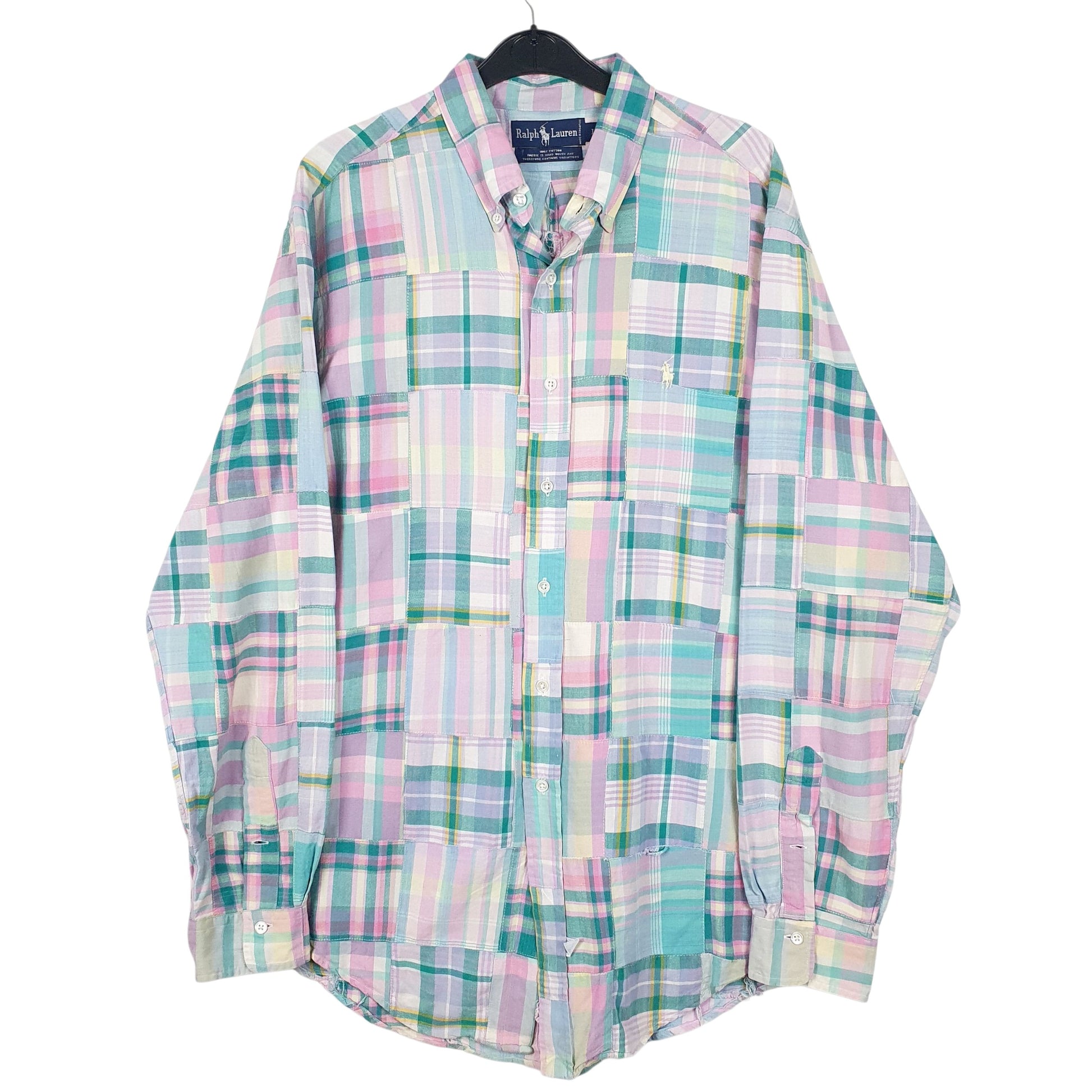 Mens Pink Ralph Lauren Vintage 90s Long Sleeve Shirt