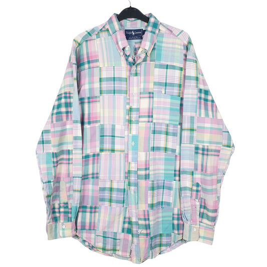 Mens Pink Ralph Lauren Vintage 90s Long Sleeve Shirt