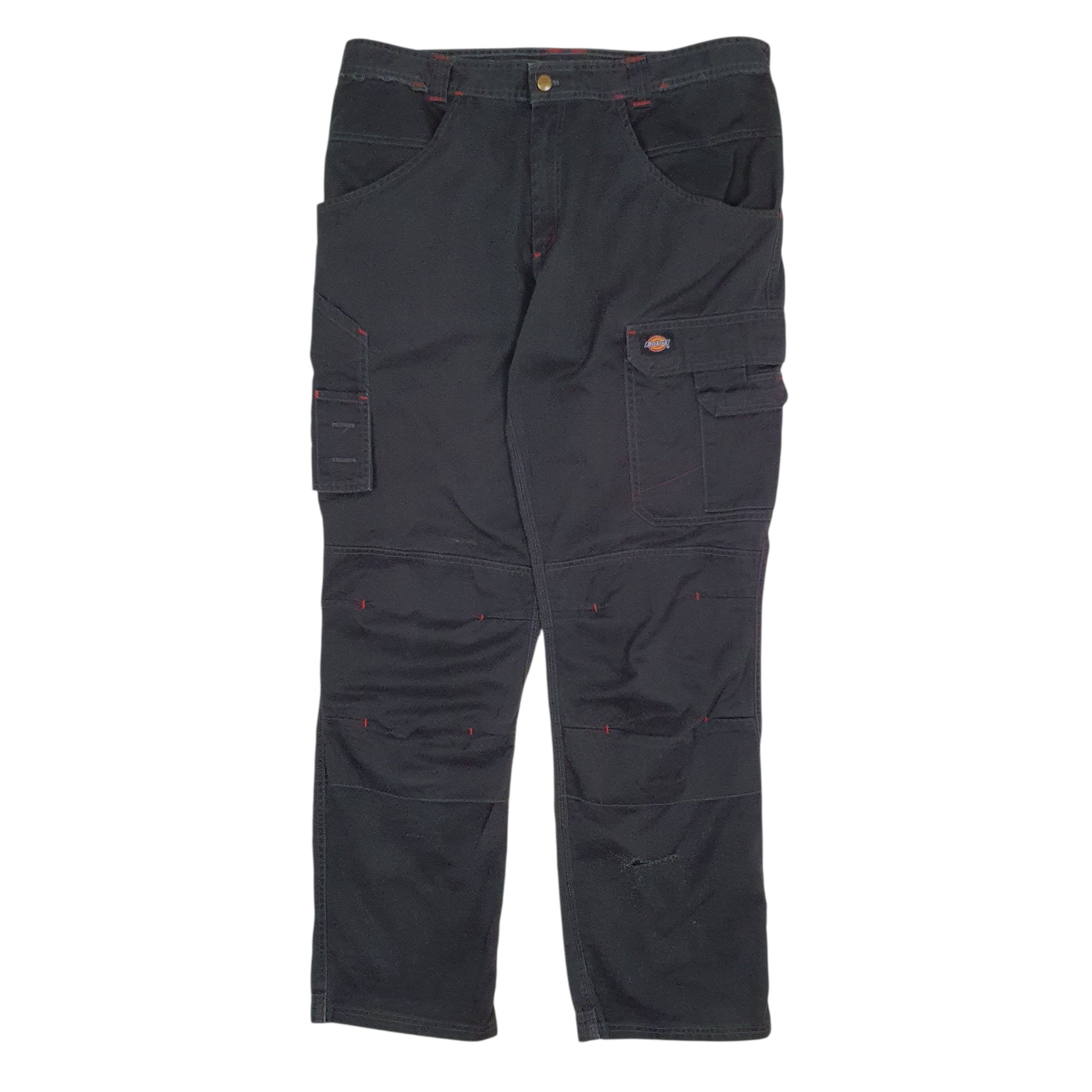 Mens Black Dickies  Cargo Trousers