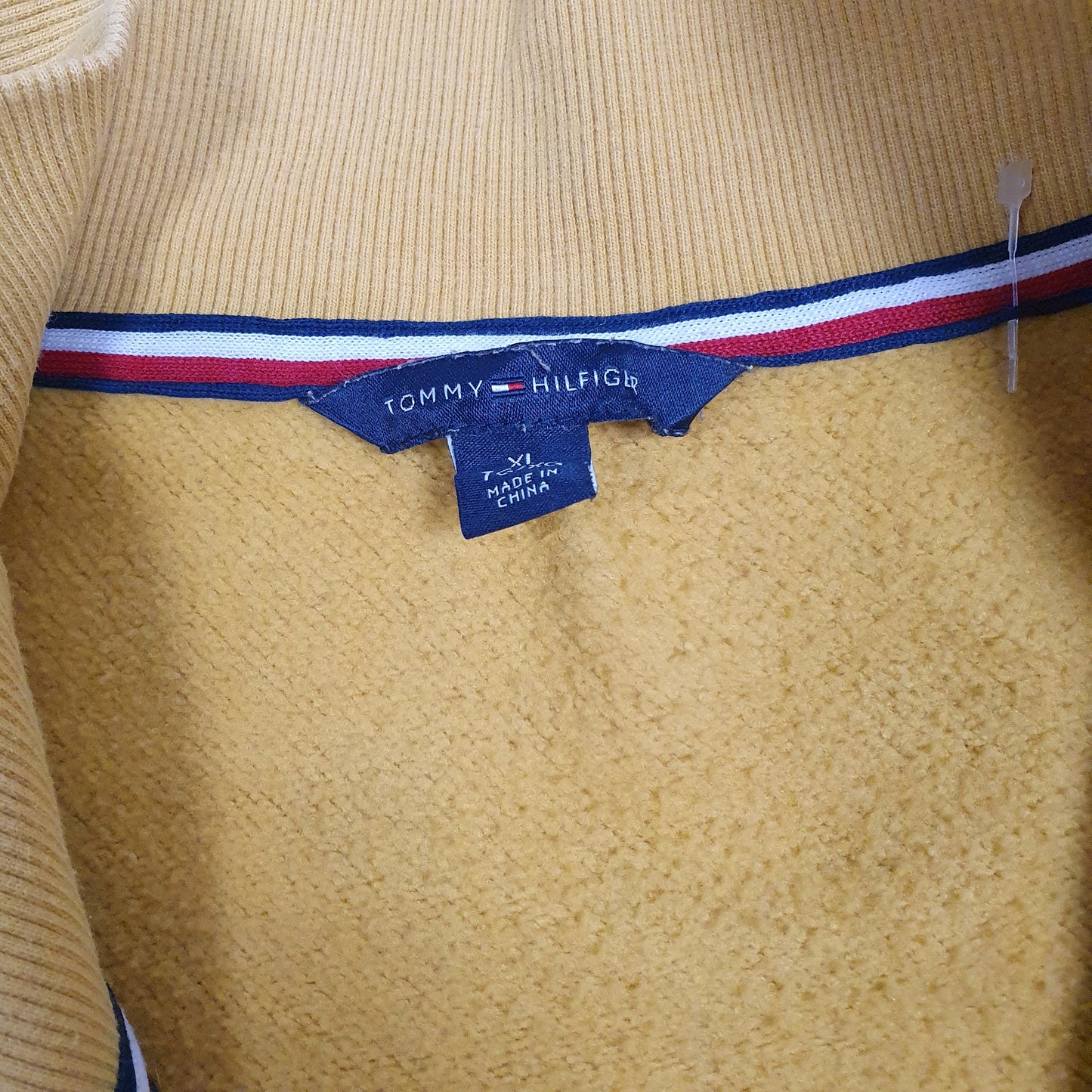 Womens Yellow Tommy Hilfiger Spellout Quarter Zip Jumper