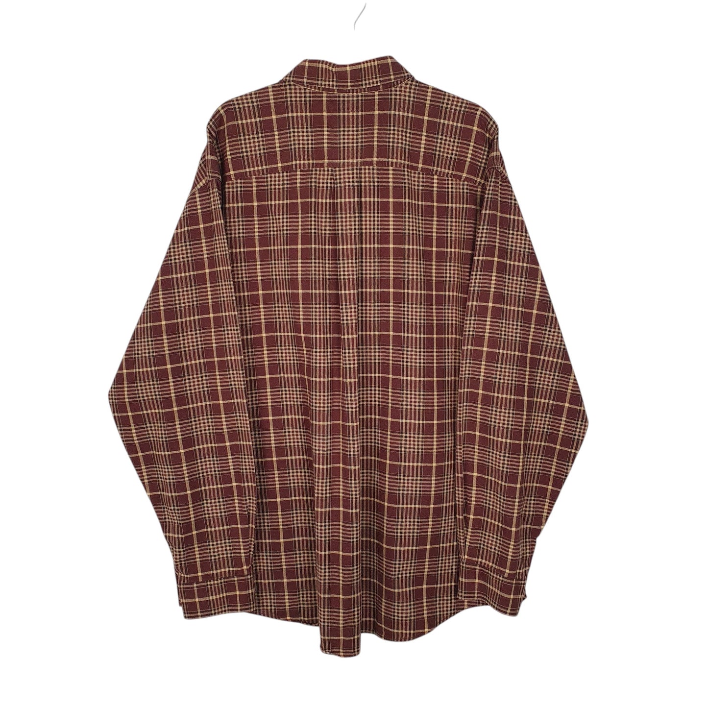 Mens Brown L.L.Bean Heavy Plaid  Shirt