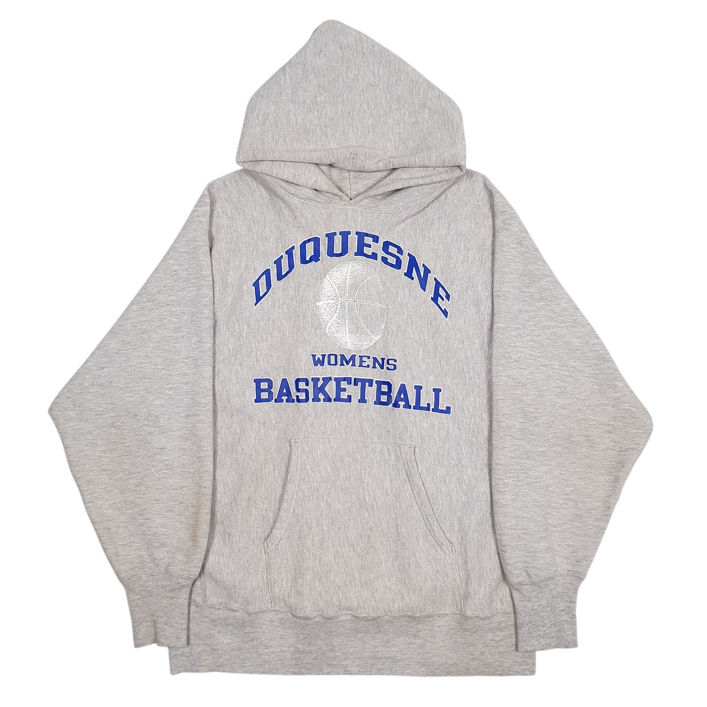 Mens Grey Champion Made In USA 90s  Reverse Weave Hoodie Jumper