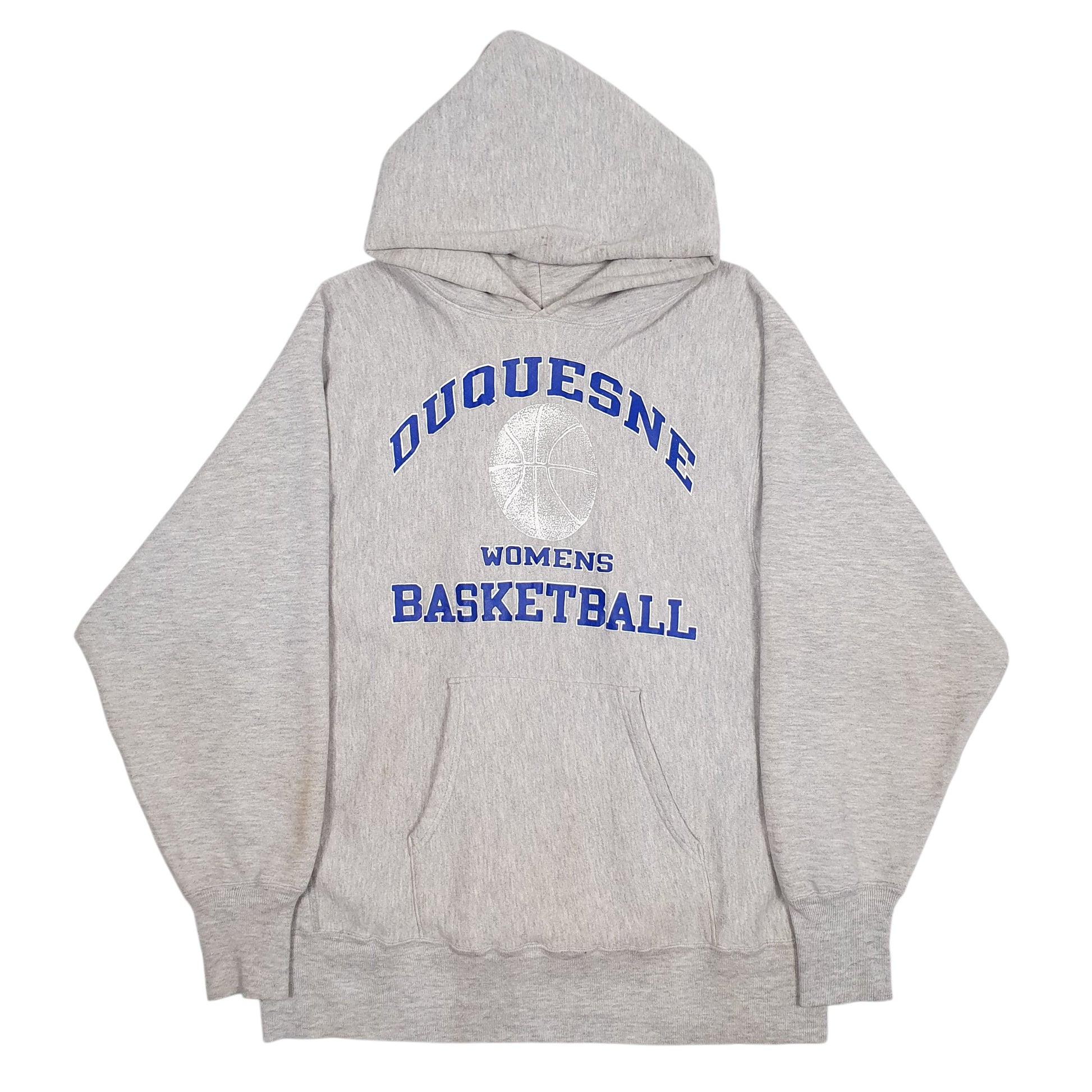 Mens Grey Champion Made In USA 90s  Reverse Weave Hoodie Jumper