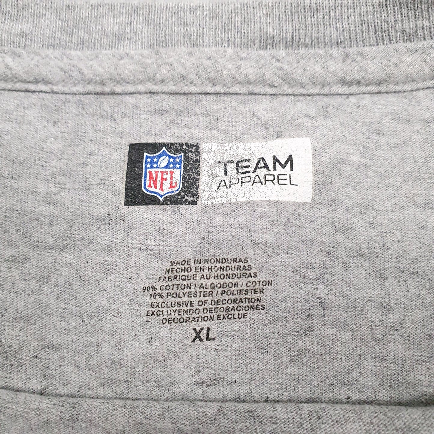 Mens Grey NFL Minnesota Vikings Hoodie T Shirt