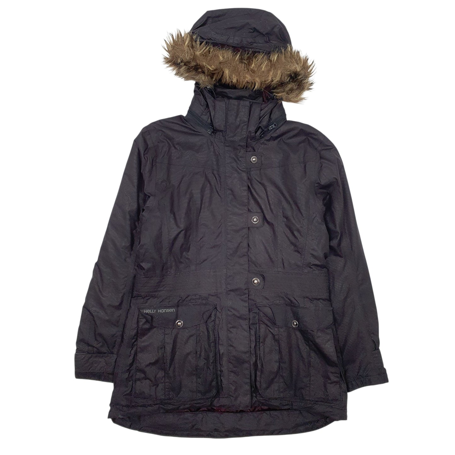 Womens Black Hello Hansen  Quarter Zip Coat