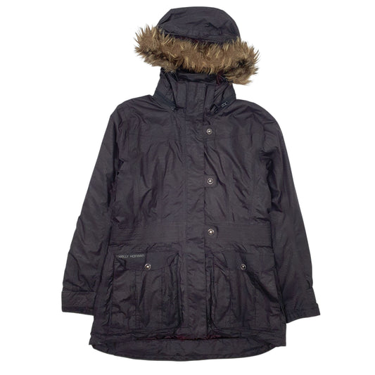 Womens Black Hello Hansen  Quarter Zip Coat